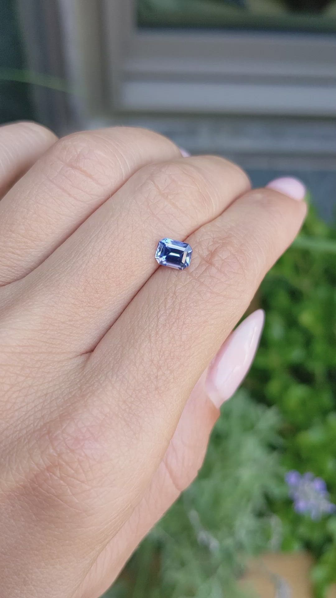 1.05 Ct. Blue Sapphire from Ceylon (Sri Lanka) Size Video