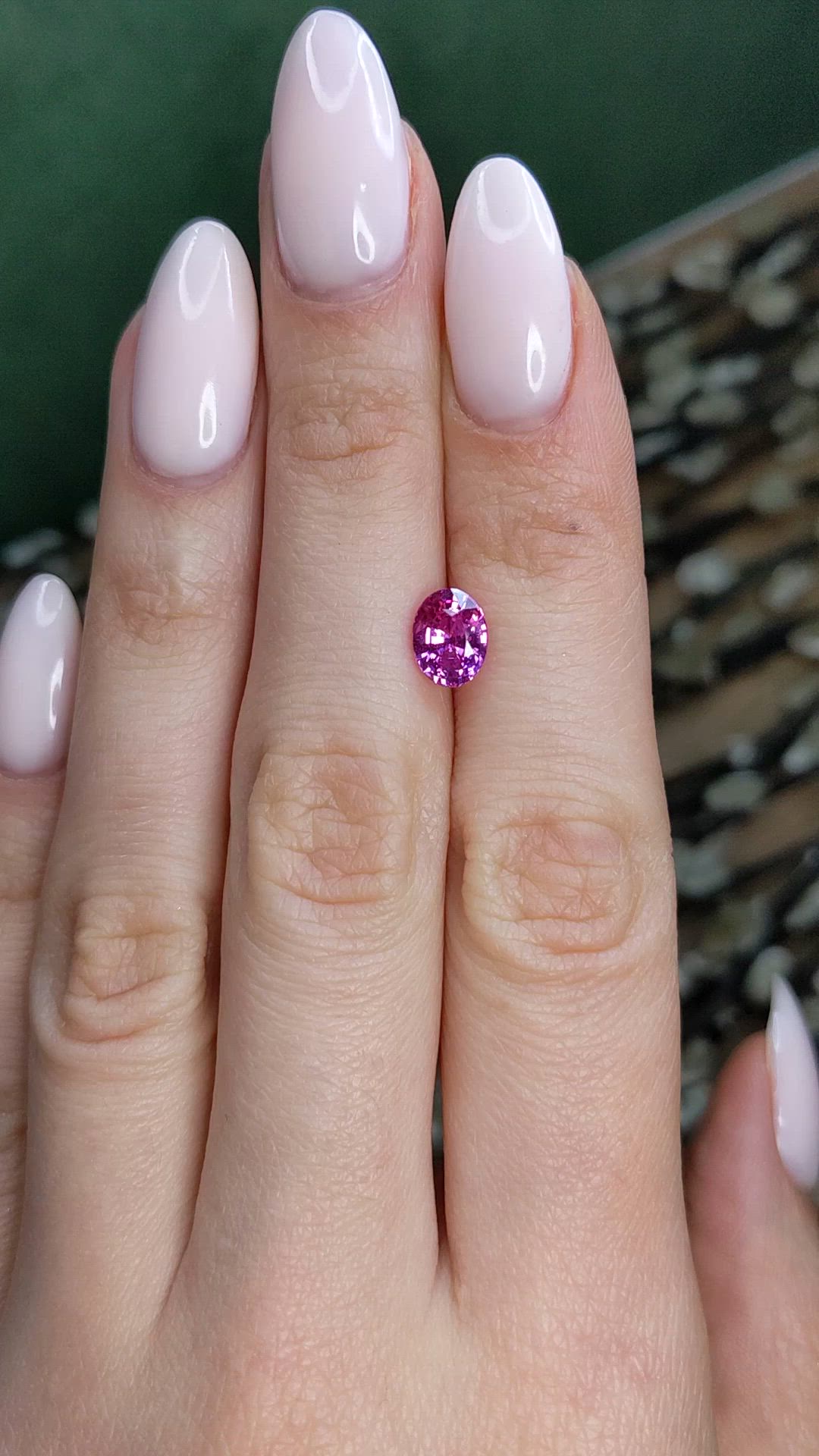 1.58 Ct. Purplish Pink Sapphire from Ceylon (Sri Lanka) Size Video