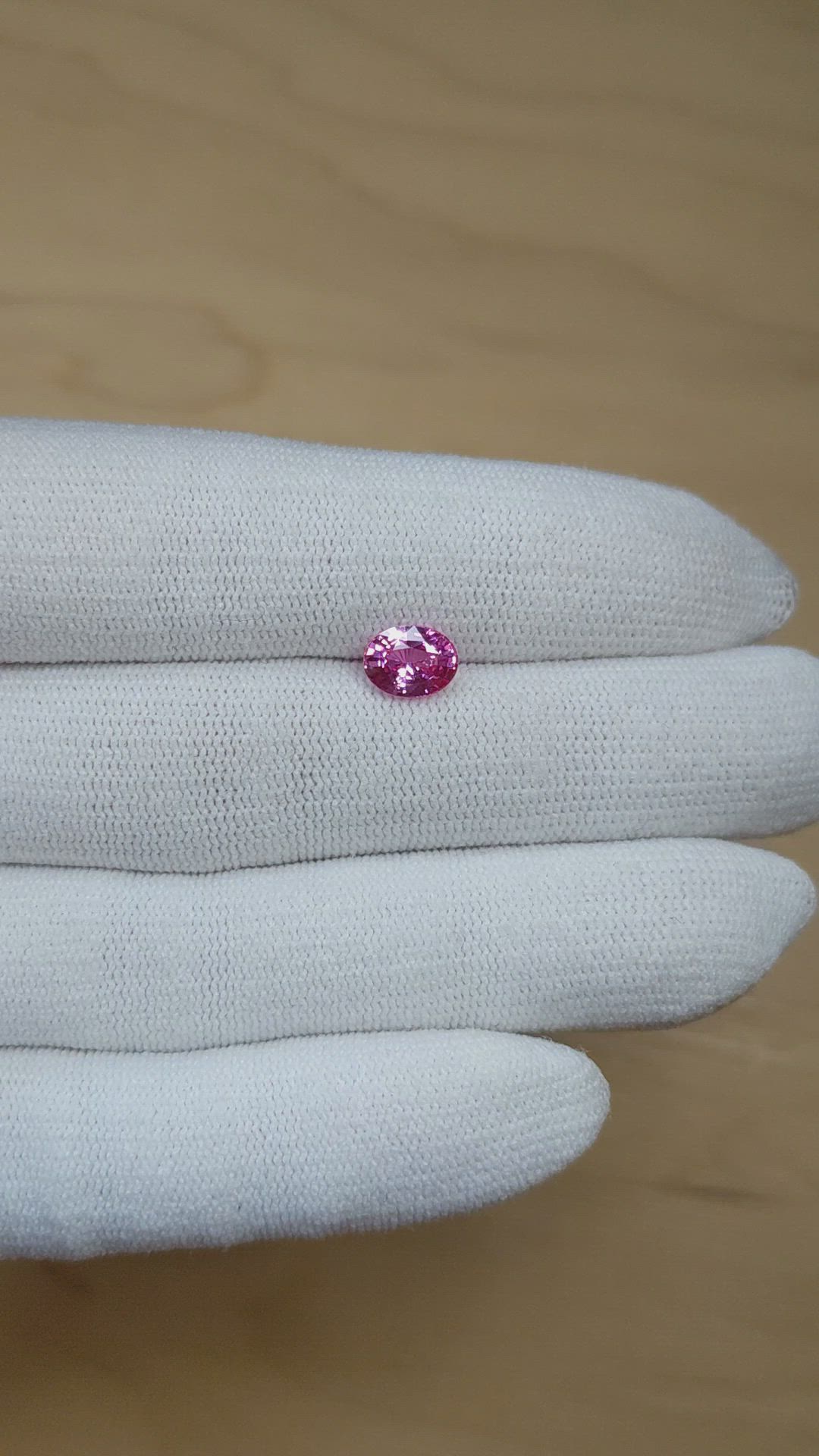 1.58 Ct. Purplish Pink Sapphire from Ceylon (Sri Lanka) Size Video