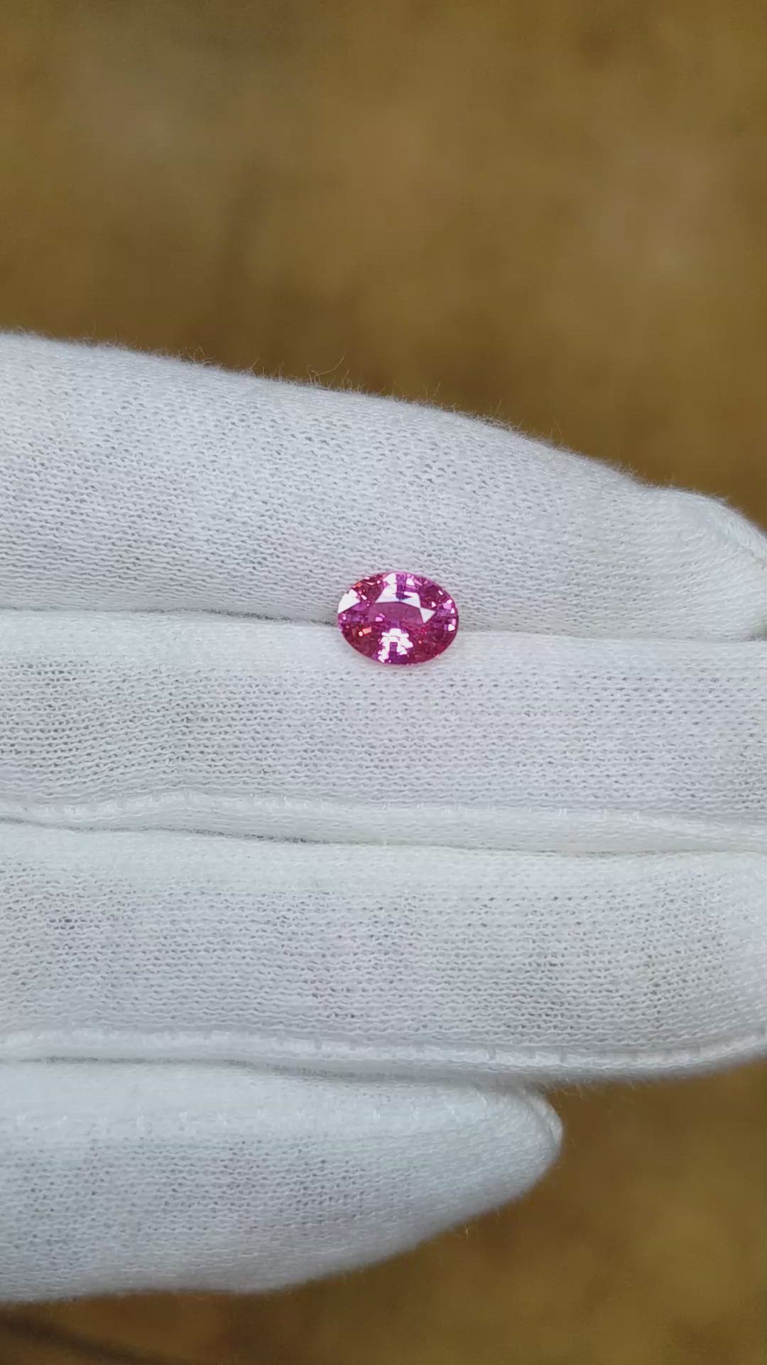 1.58 Ct. Pink Sapphire from Ceylon (Sri Lanka) Size Video