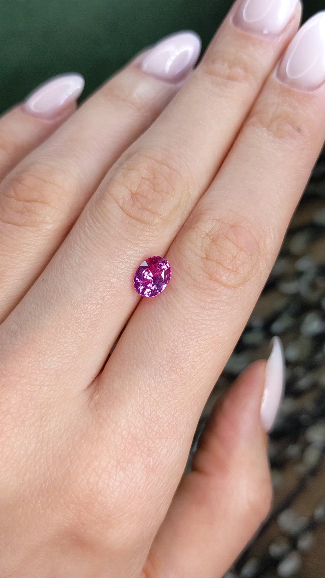 1.58 Ct. Purplish Pink Sapphire from Ceylon (Sri Lanka) Size Video