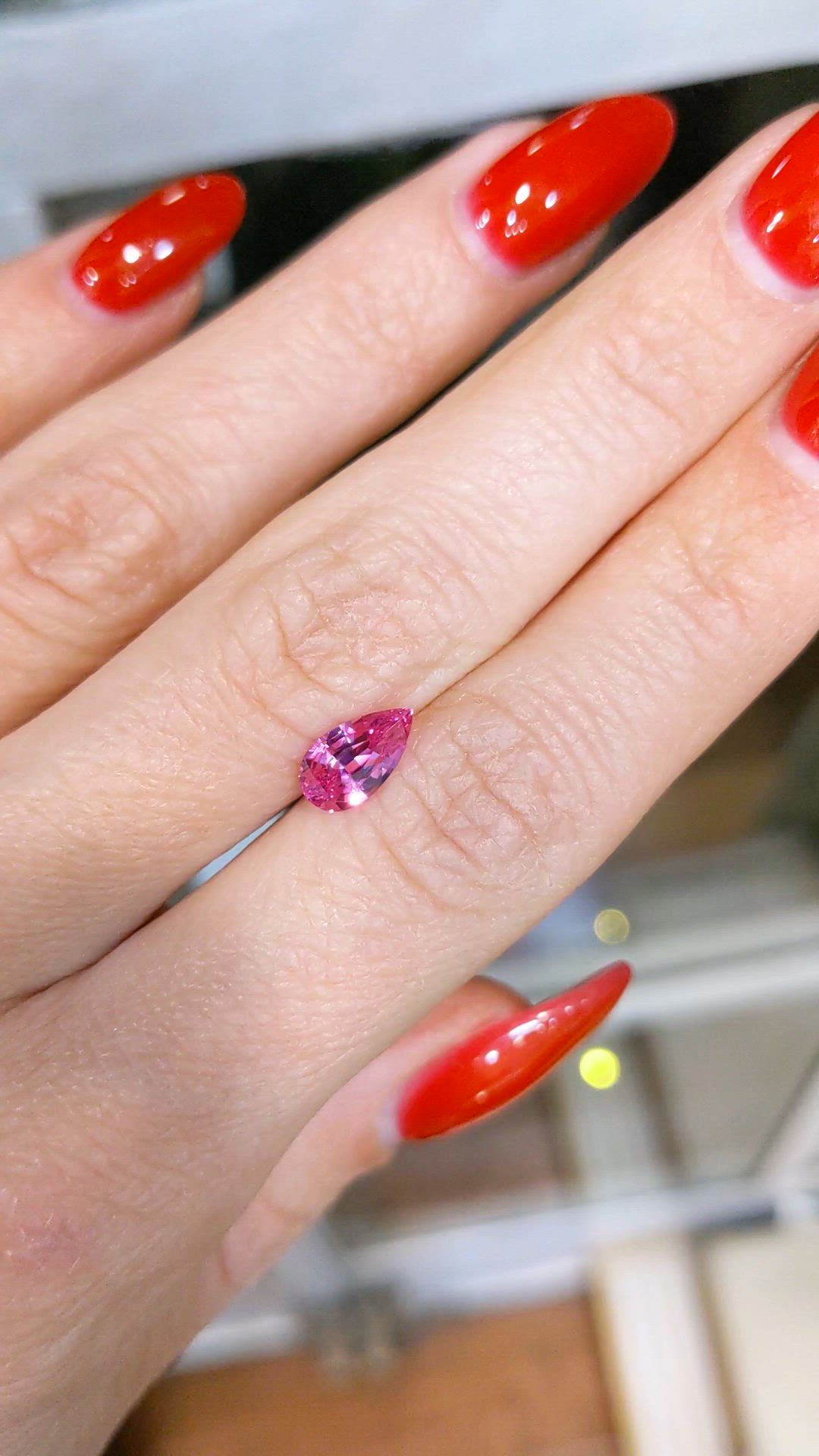 1.31 Ct. Pink Sapphire from Ceylon (Sri Lanka) Size Video