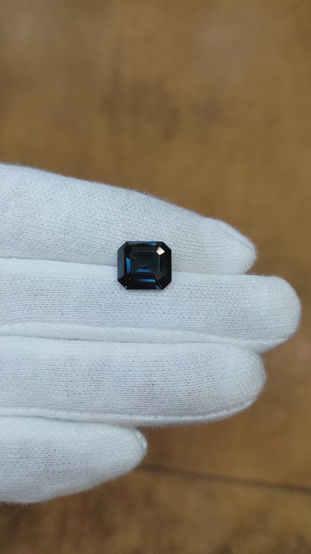 4.55 Ct. Greenish Blue Sapphire from Madagascar Size Video