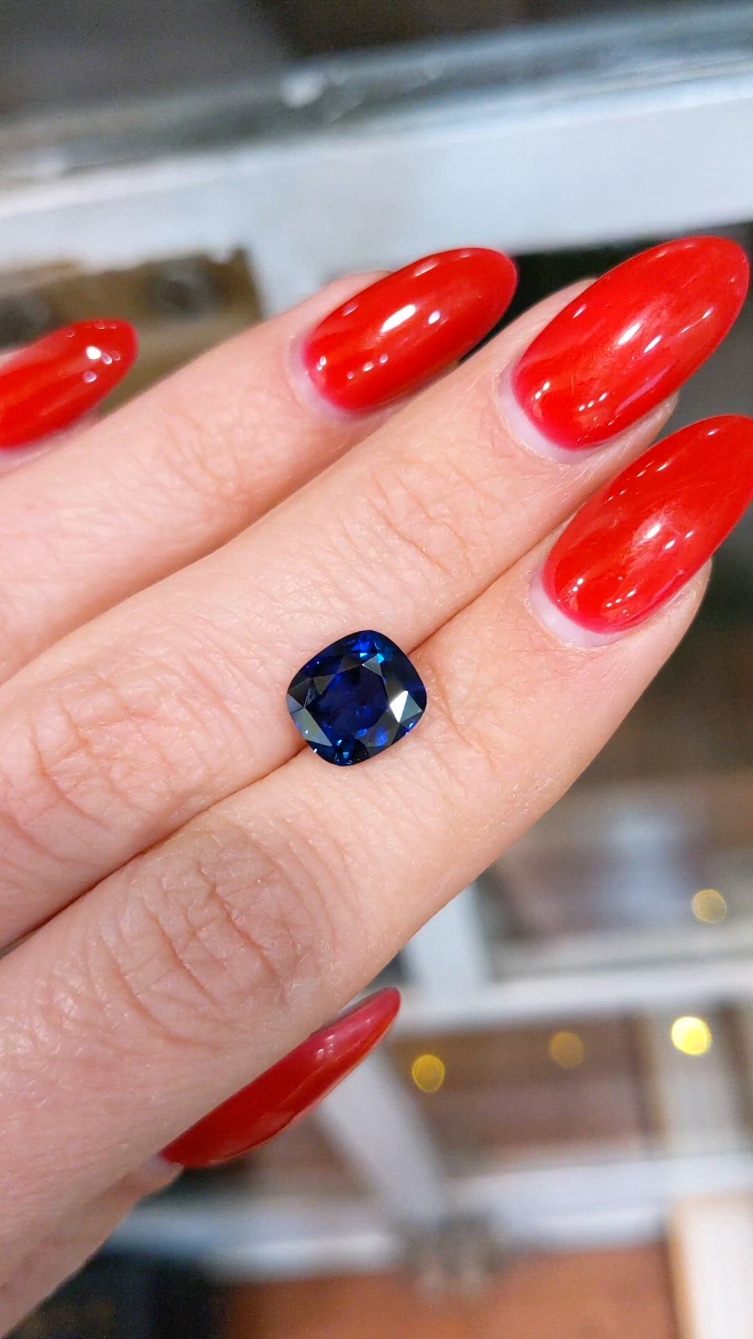 3.05 Ct. Blue Sapphire from Ceylon (Sri Lanka) Size Video