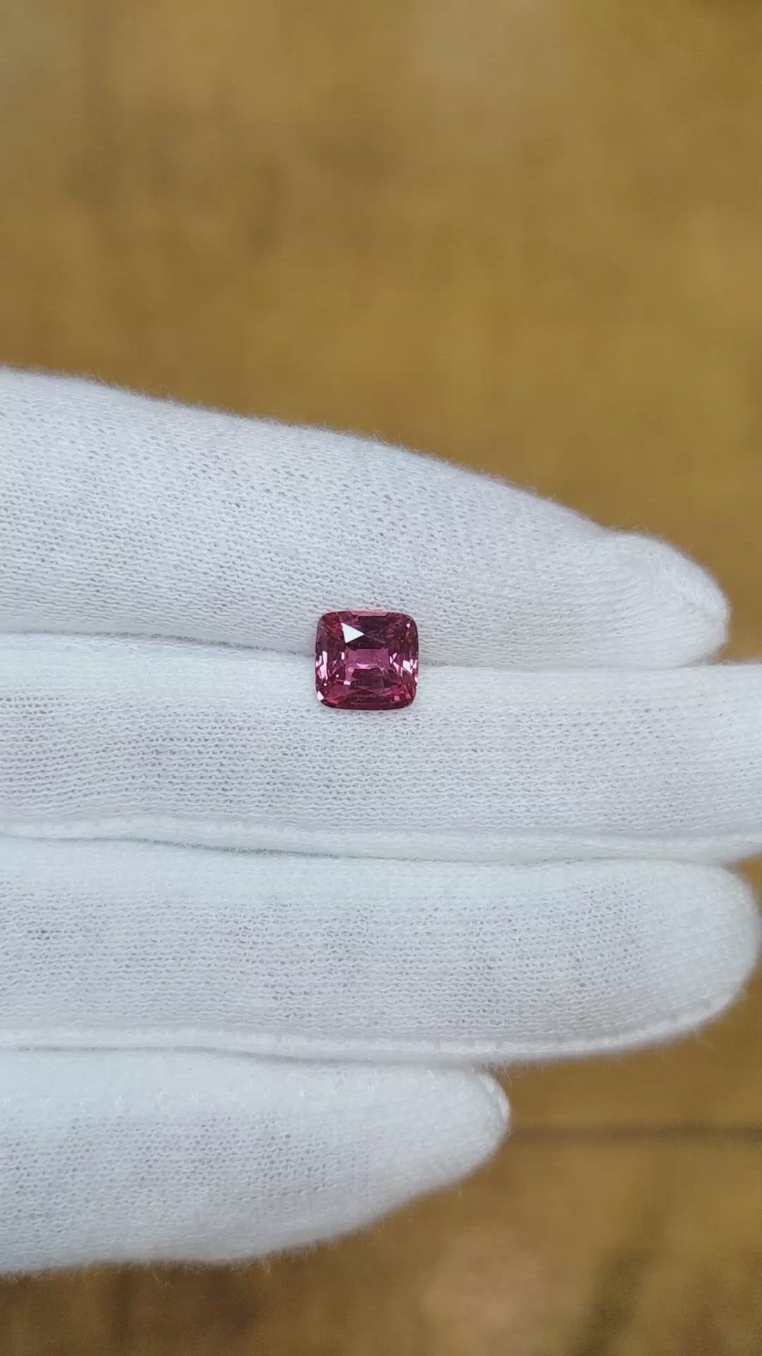 2.02 Ct. Reddish Pink Sapphire from Ceylon (Sri Lanka) Size Video