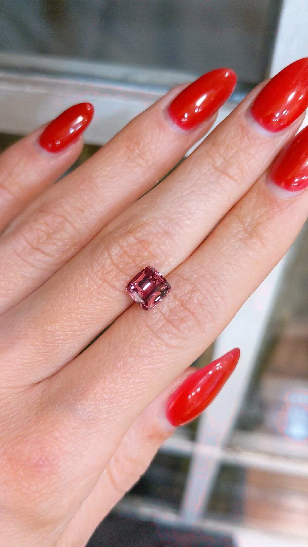 2.02 Ct. Reddish Pink Sapphire from Ceylon (Sri Lanka) Size Video