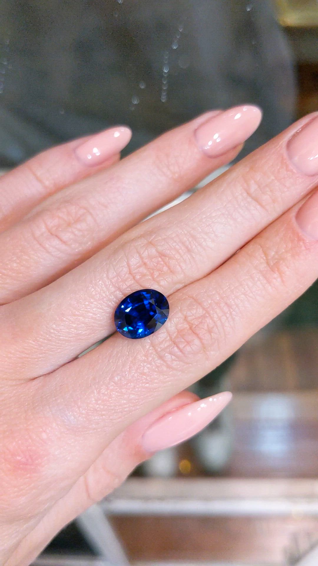 5.29 Ct. Blue Sapphire from Ceylon (Sri Lanka) Size Video