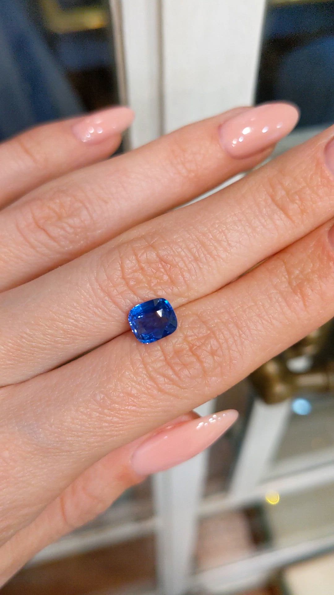 2.02 Ct. Blue Sapphire from Ceylon (Sri Lanka) Size Video