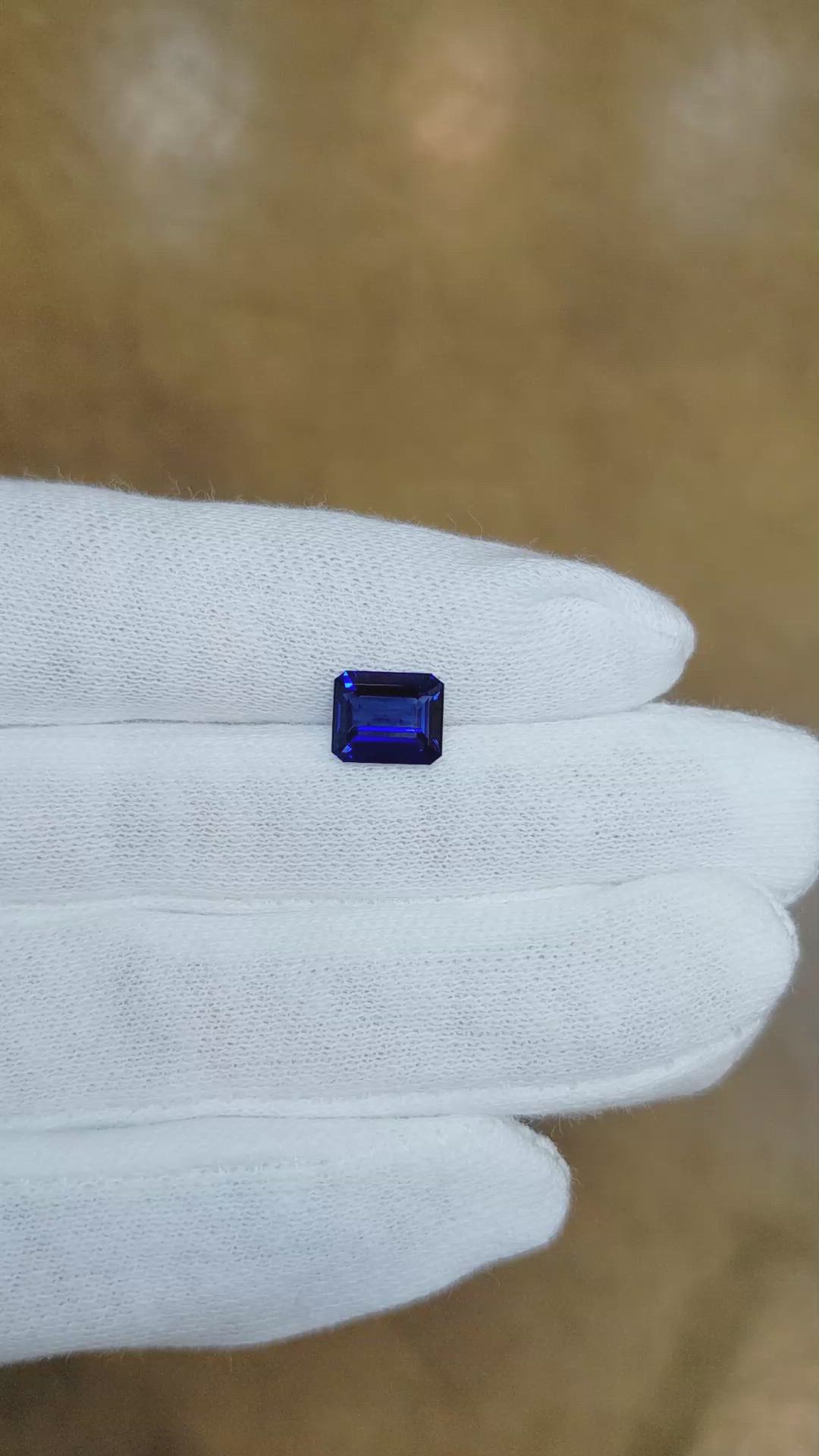 2.07 Ct. Blue Sapphire from Ceylon (Sri Lanka) Size Video