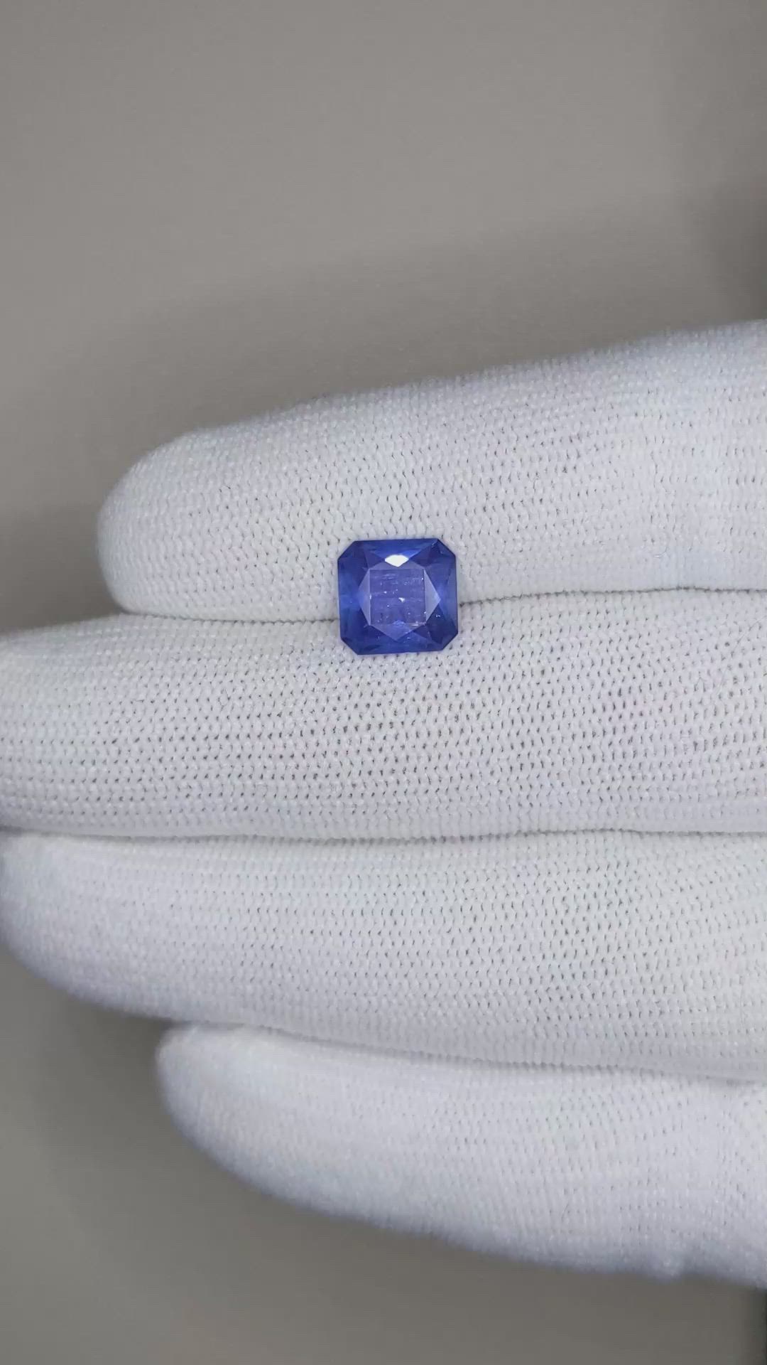 2.17 Ct. Blue Sapphire from Ceylon (Sri Lanka) Size Video