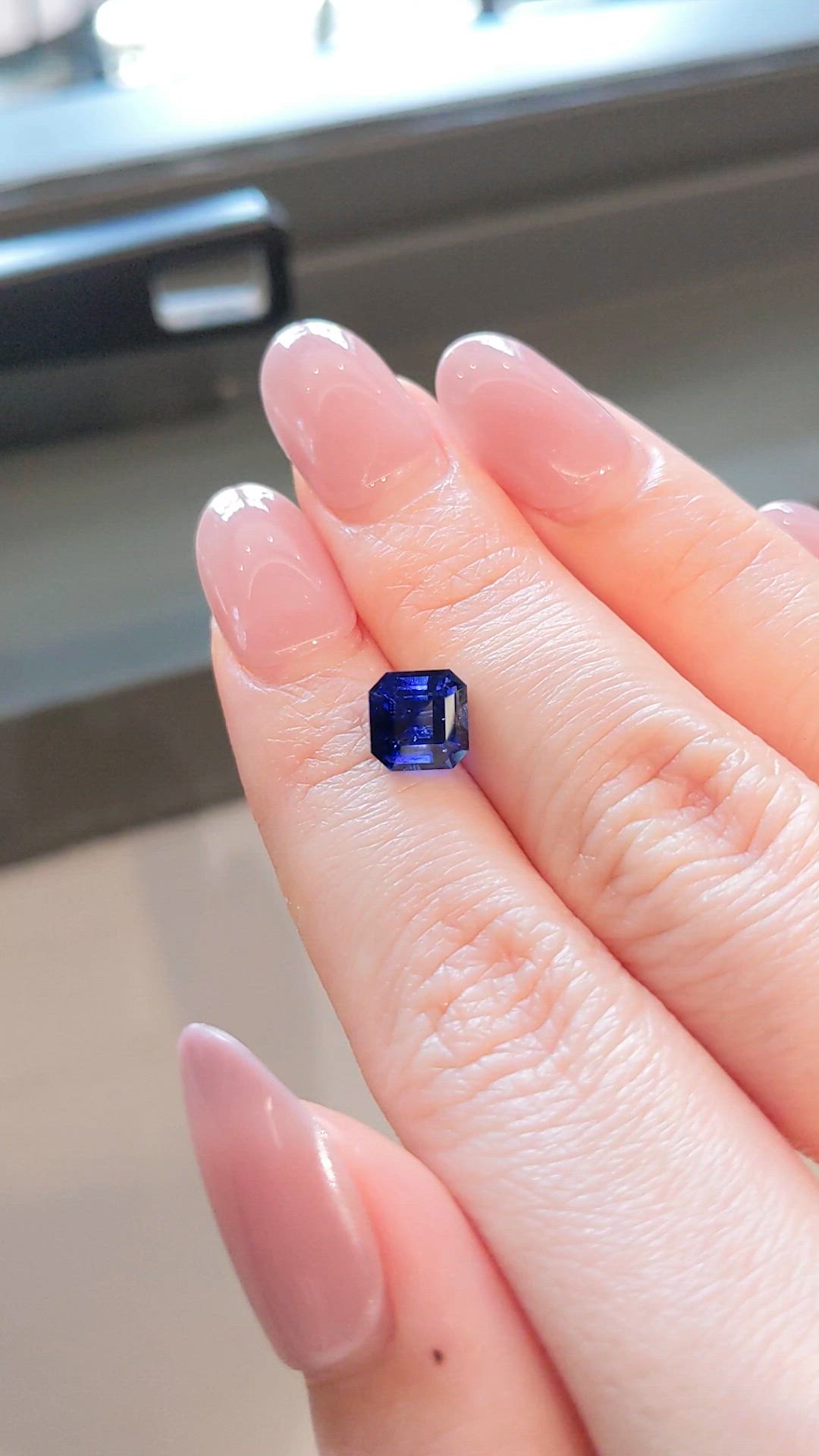 2.32 Ct. Blue Sapphire from Ceylon (Sri Lanka) Size Video
