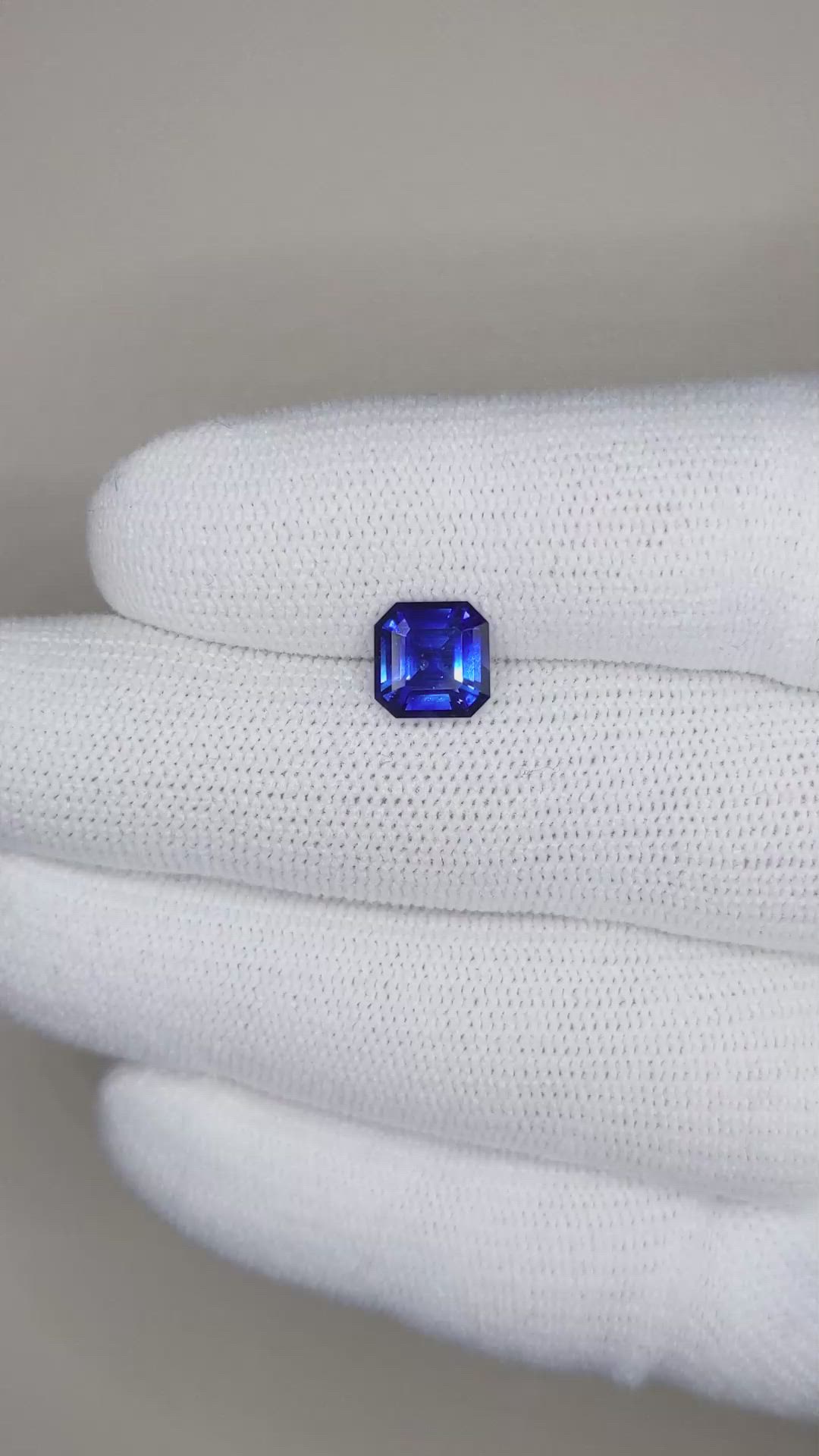 2.32 Ct. Blue Sapphire from Ceylon (Sri Lanka) Size Video