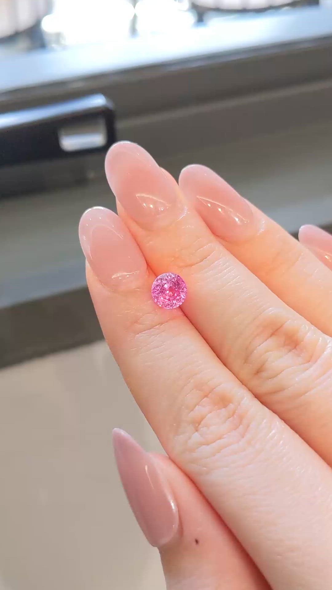 1.55 Ct. Pink Sapphire from Ceylon (Sri Lanka) Size Video