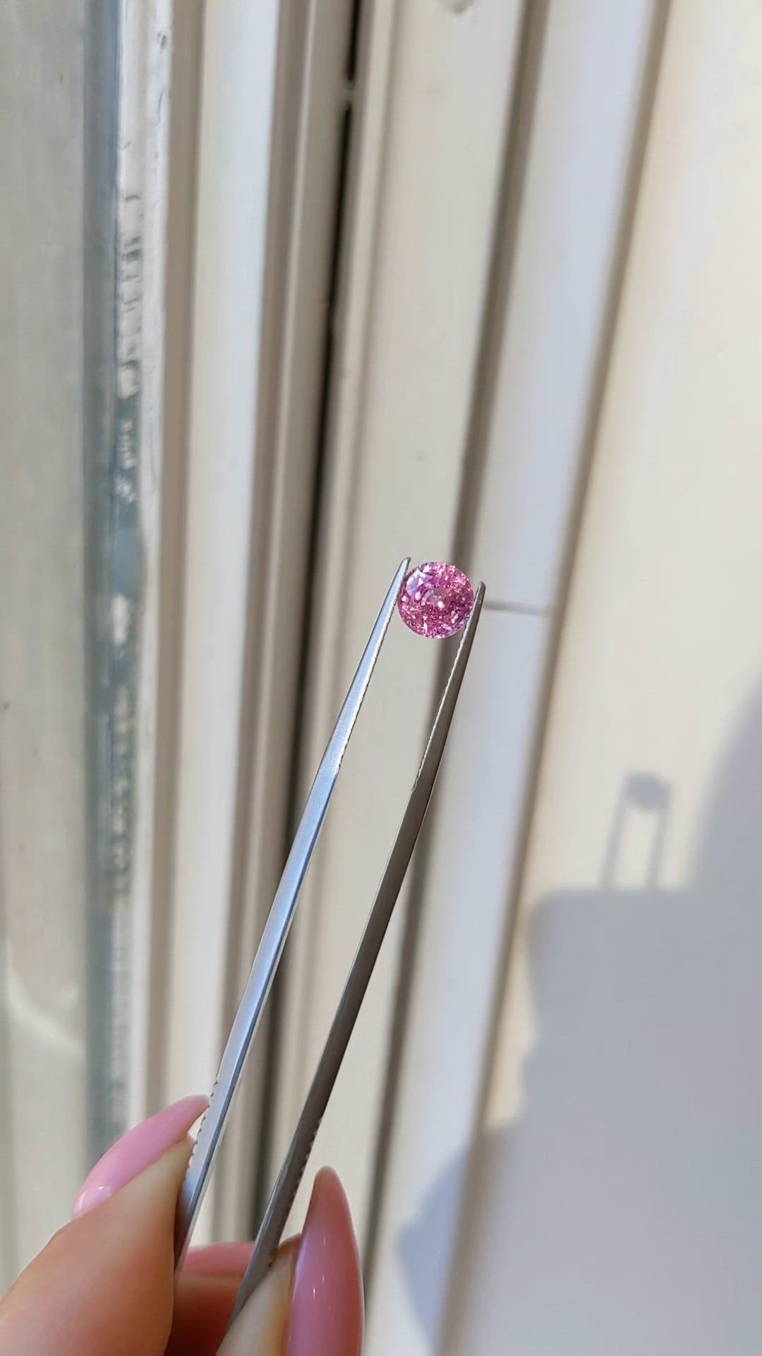1.55 Ct. Pink Sapphire from Ceylon (Sri Lanka) Size Video