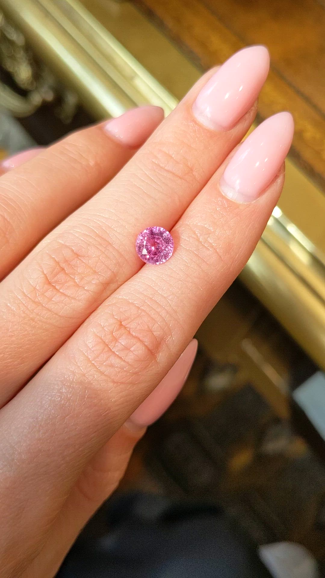 1.55 Ct. Pink Sapphire from Ceylon (Sri Lanka) Size Video