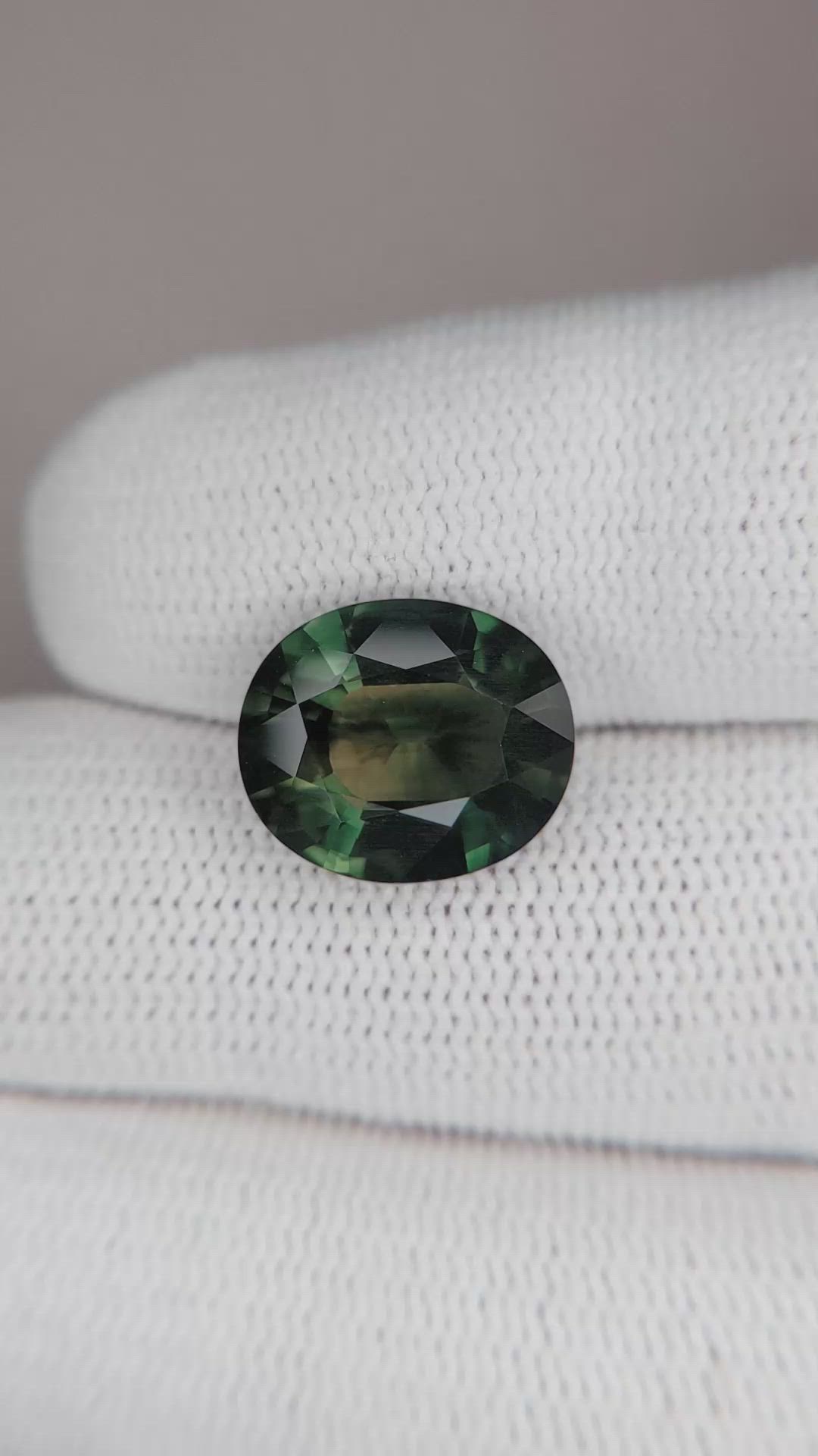 5.74 Ct. Bluish Green Sapphire from Ceylon (Sri Lanka) Size Video