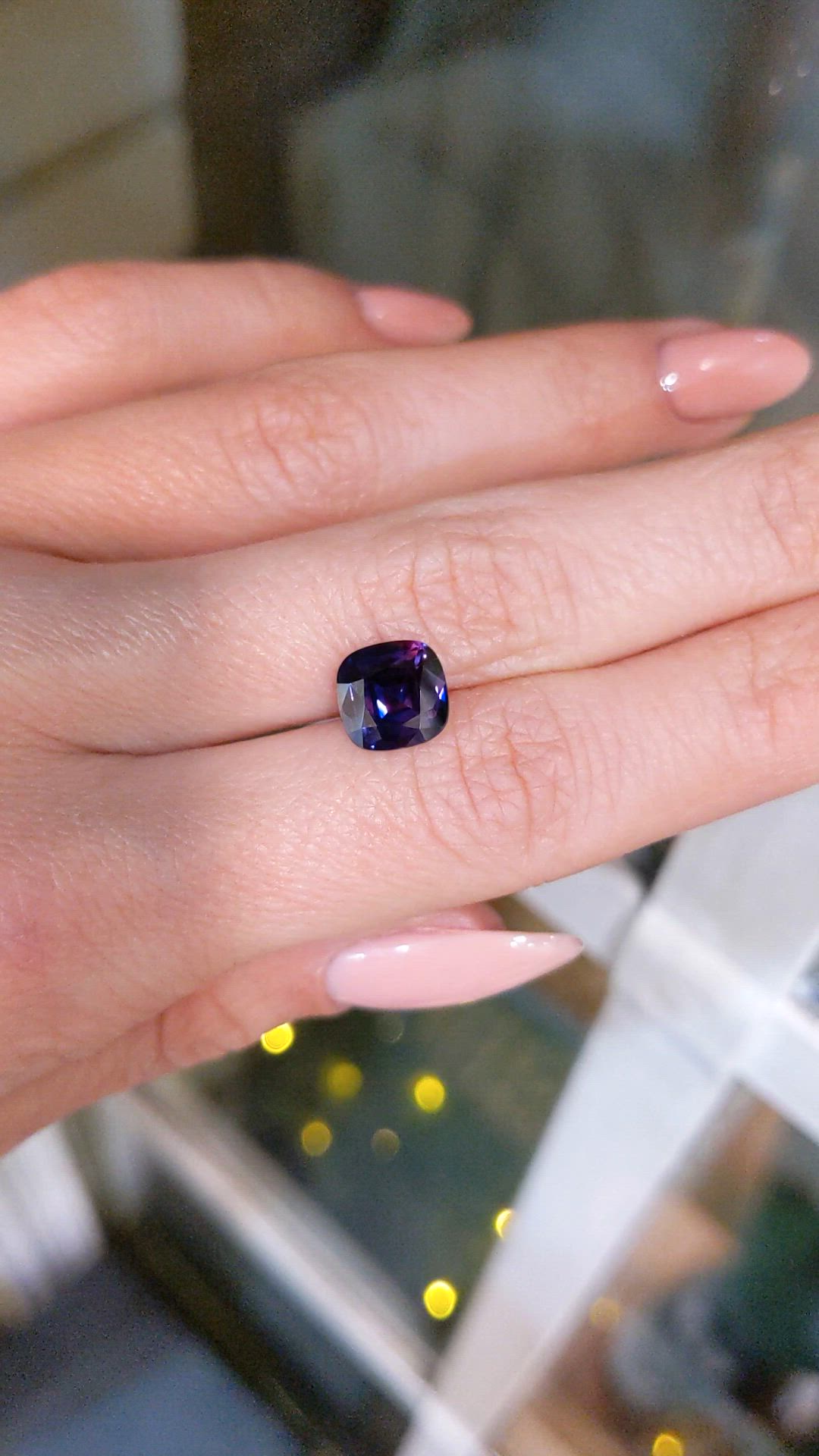 3.04 Ct. Bluish Purple Sapphire from Ceylon (Sri Lanka) Size Video
