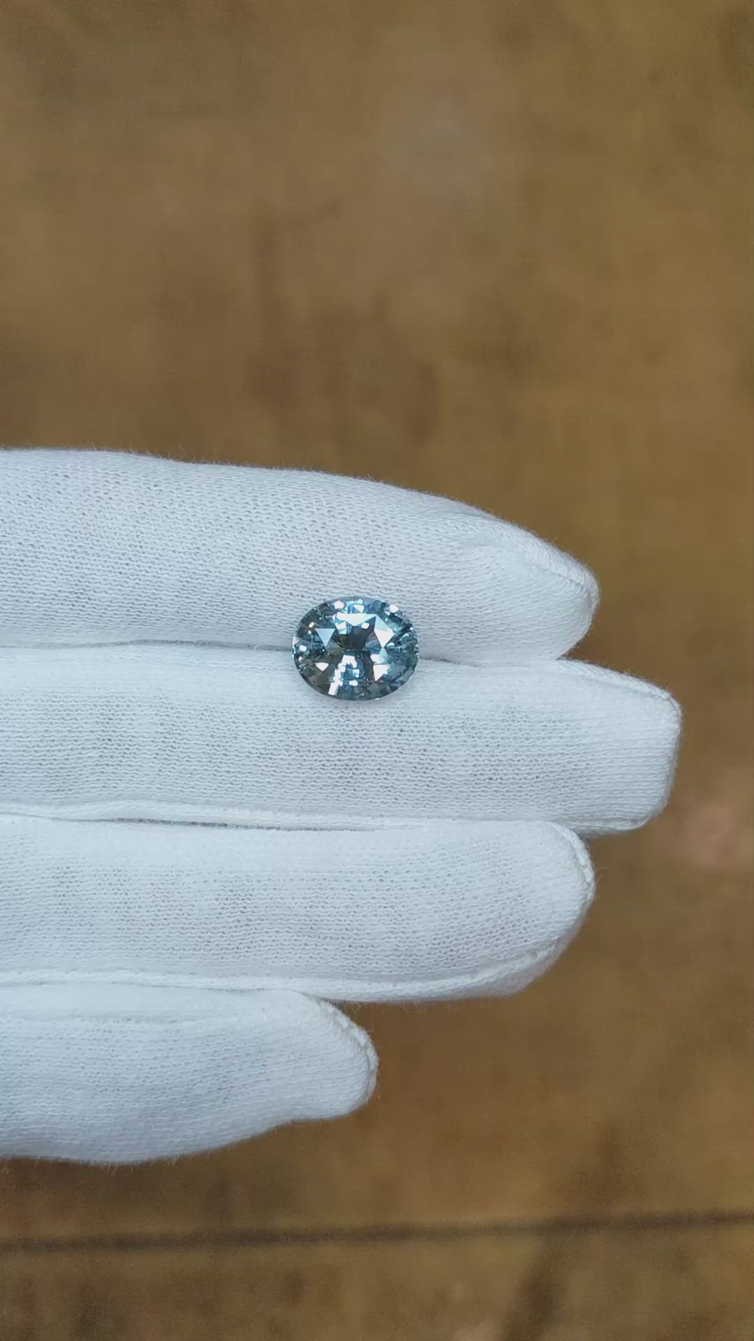 5.03 Ct. Bluish Green Sapphire from Ceylon (Sri Lanka) Size Video