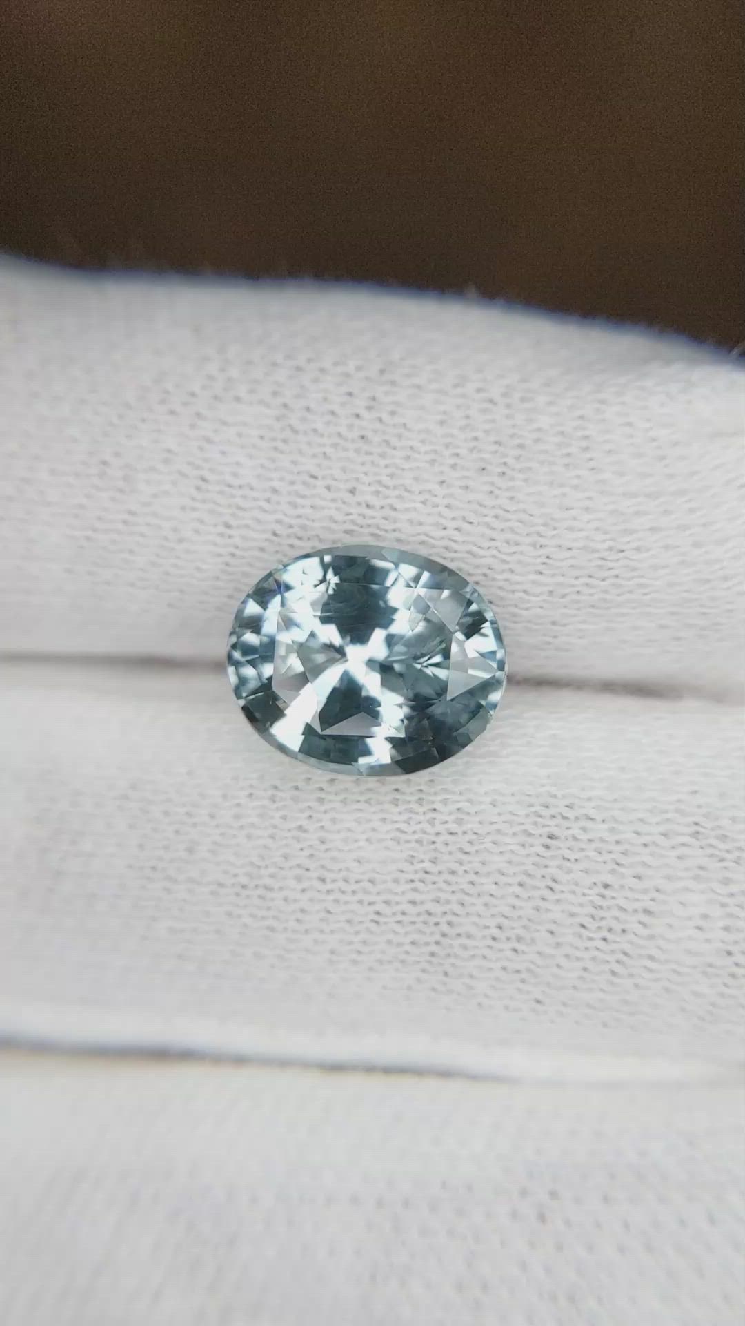 5.03 Ct. Bluish Green Sapphire from Ceylon (Sri Lanka) Size Video