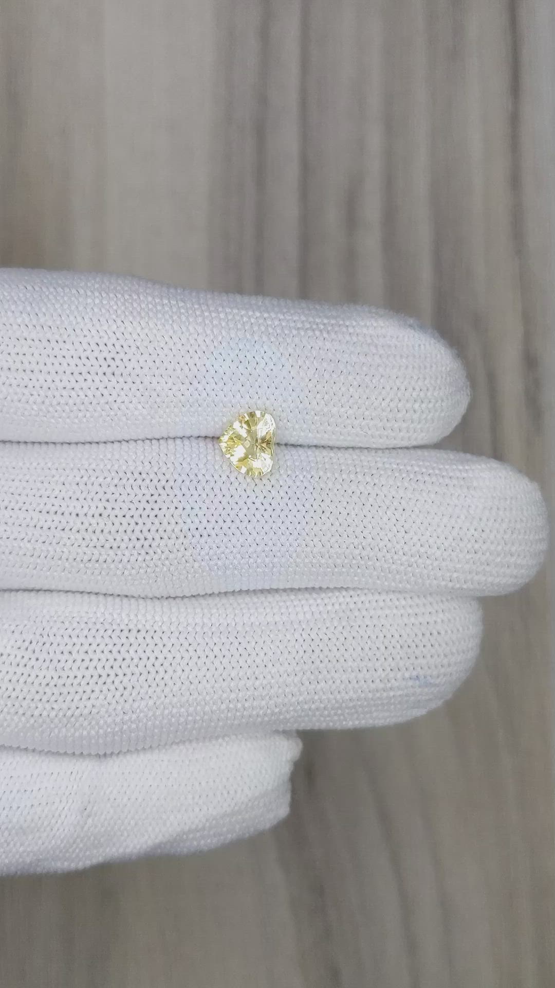 1.30 Ct. Yellow Sapphire from Ceylon (Sri Lanka) Size Video