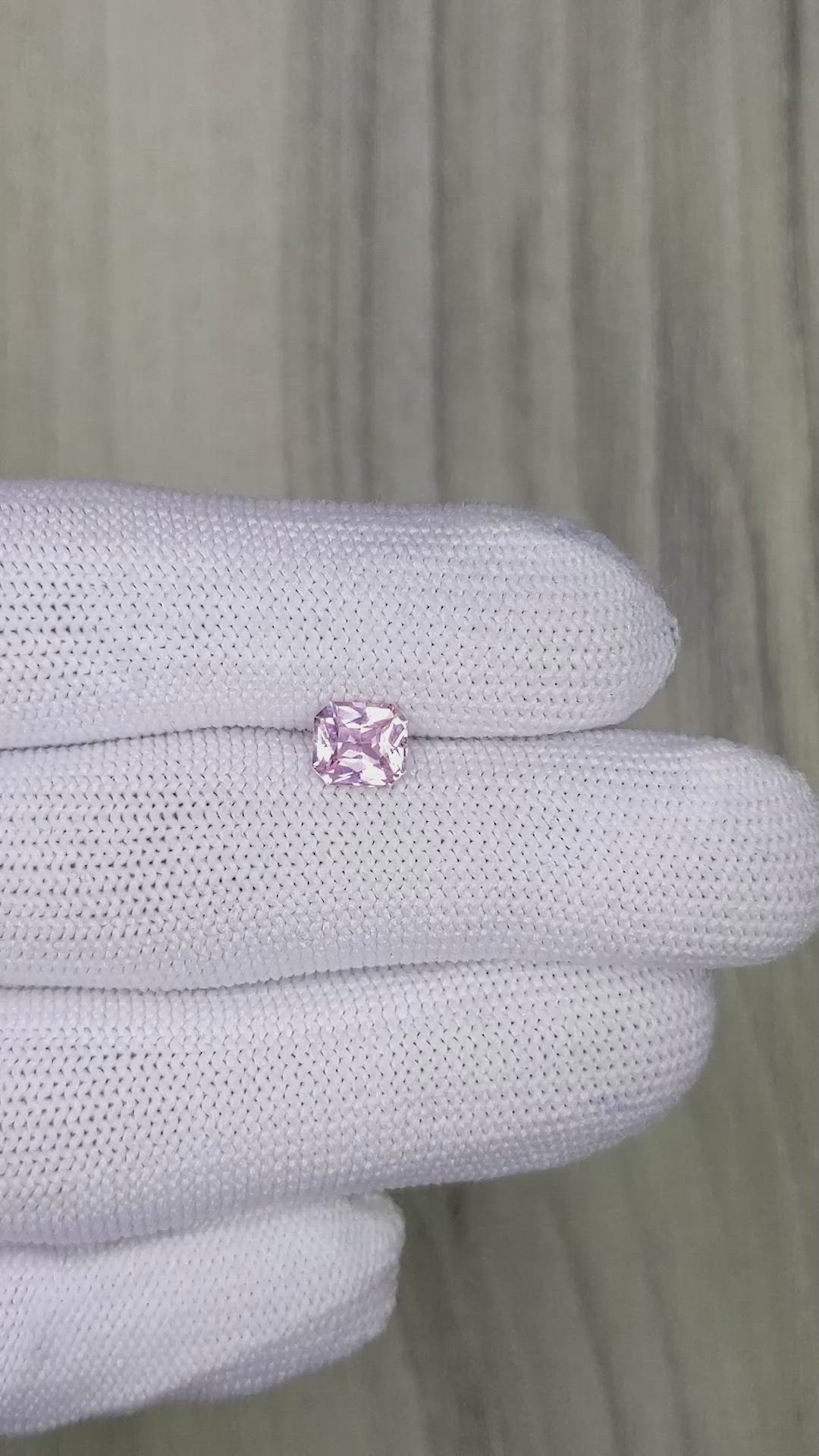 1.25 Ct. Pink Sapphire from Ceylon (Sri Lanka) Size Video