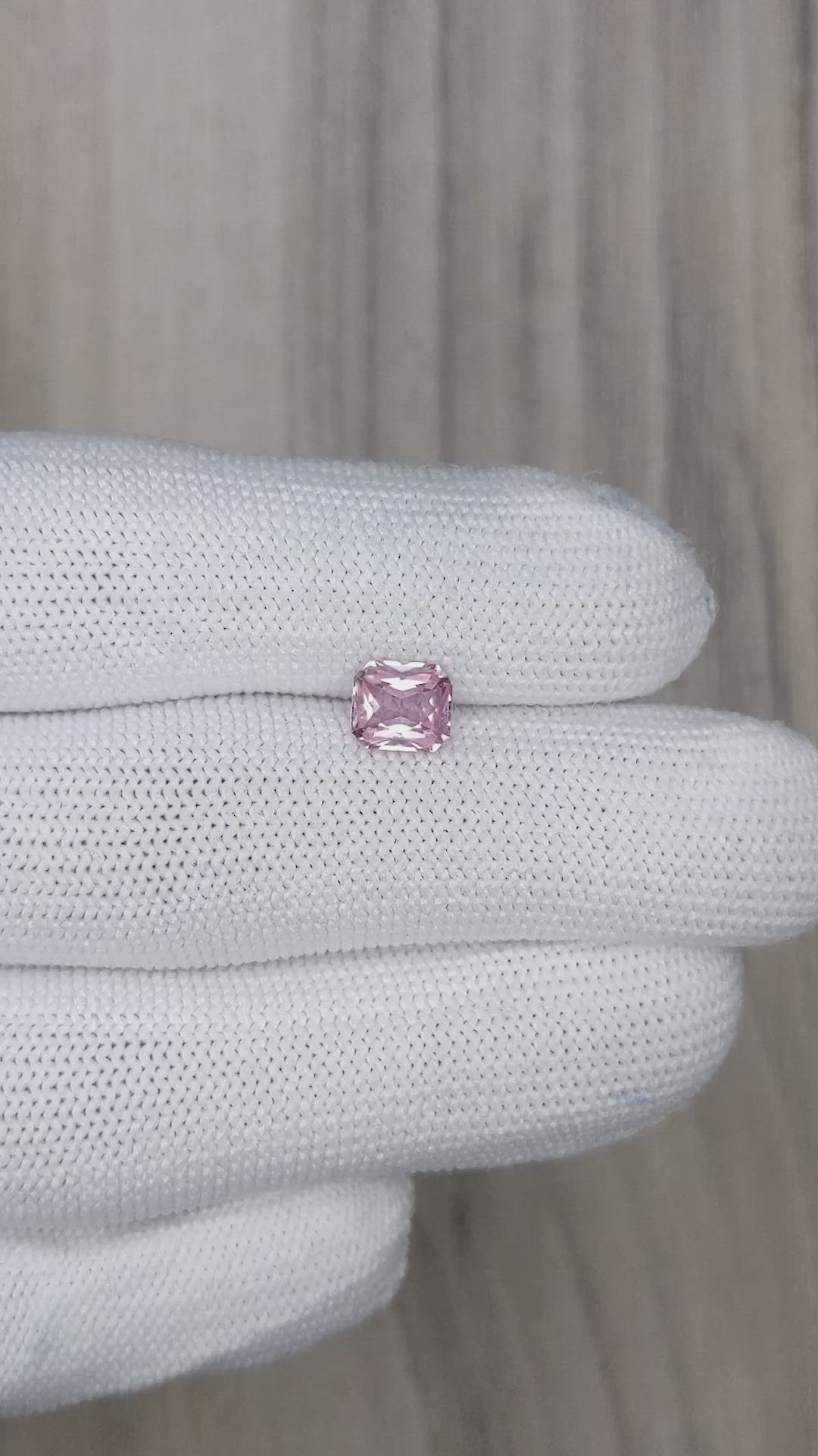 1.37 Ct. Pink Sapphire from Ceylon (Sri Lanka) Size Video