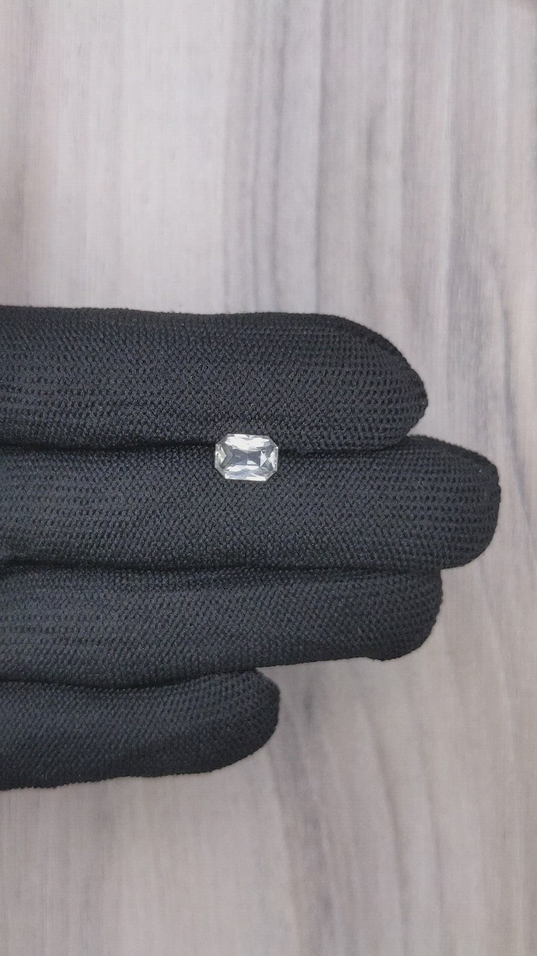 1.78 Ct. White Sapphire from Ceylon (Sri Lanka) Size Video