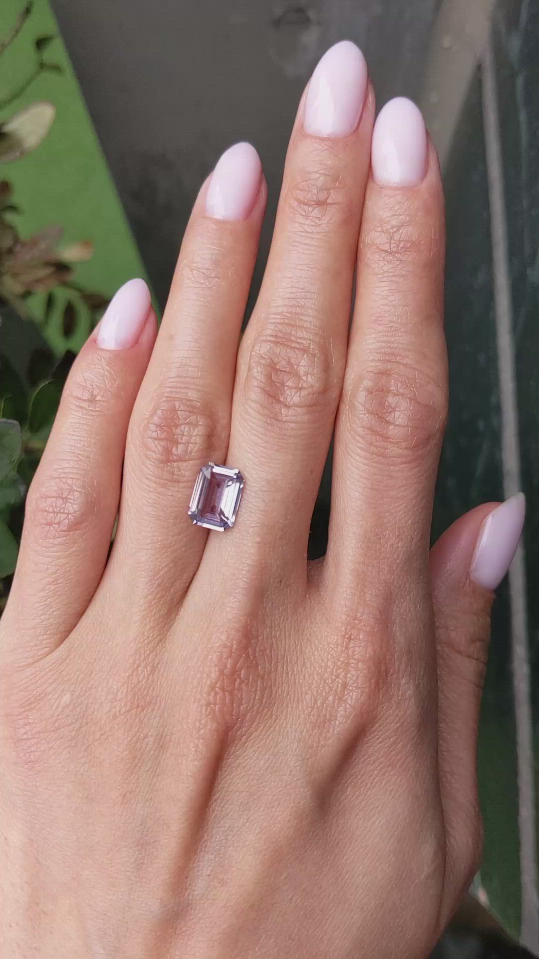 3.13 Ct. Violet Sapphire from Ceylon (Sri Lanka) Size Video