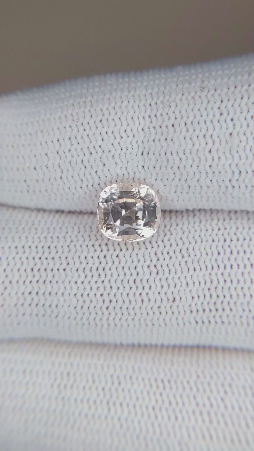 2.12 Ct. Peach Sapphire from Ceylon (Sri Lanka) Size Video