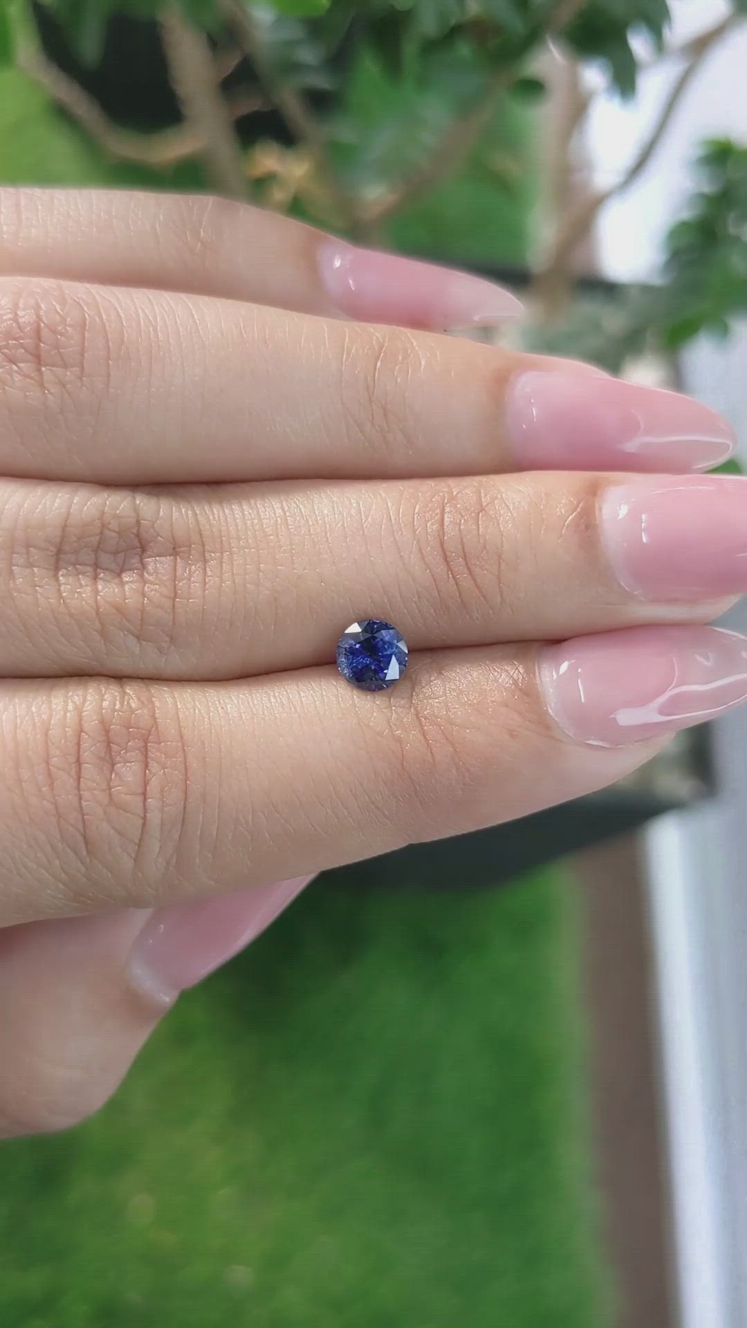 0.80 Ct. Blue Sapphire from Ceylon (Sri Lanka) Size Video