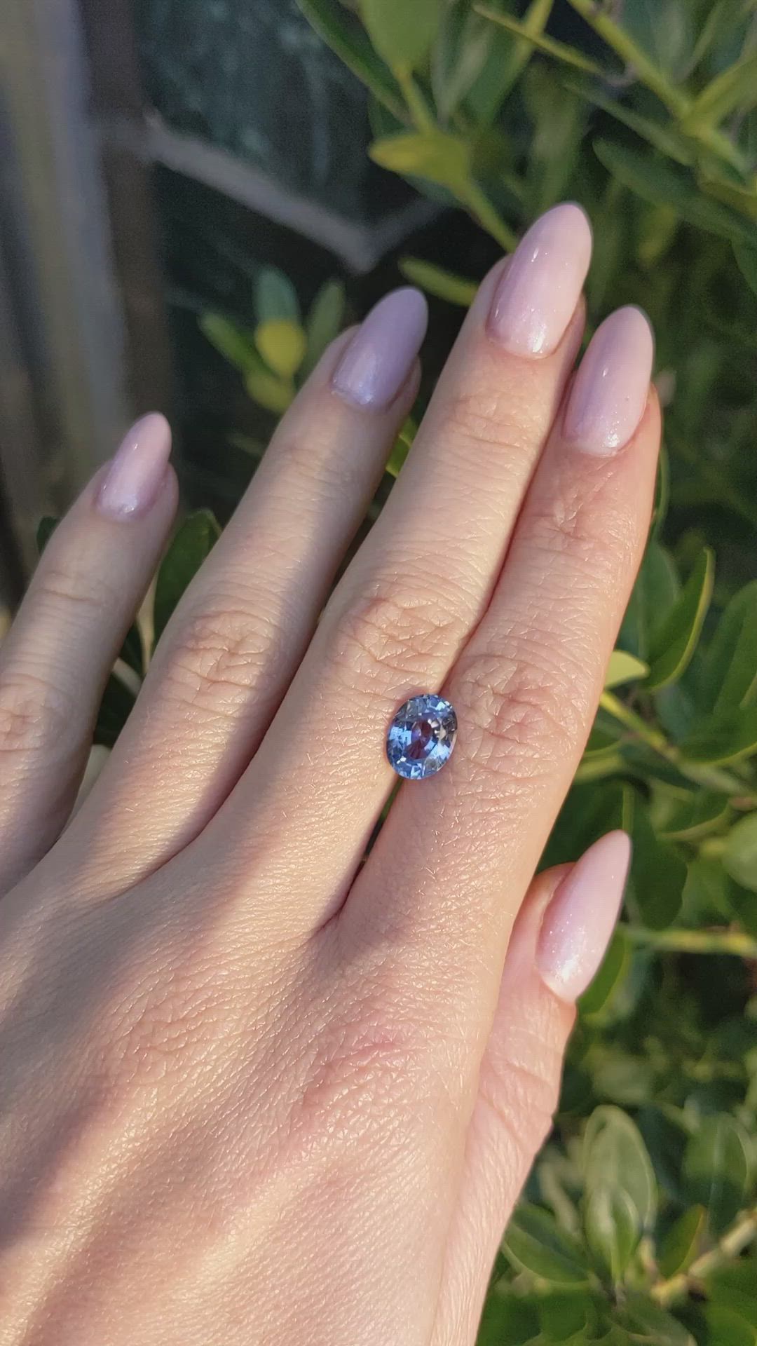 2.25 Ct. Blue Sapphire from Ceylon (Sri Lanka) Size Video