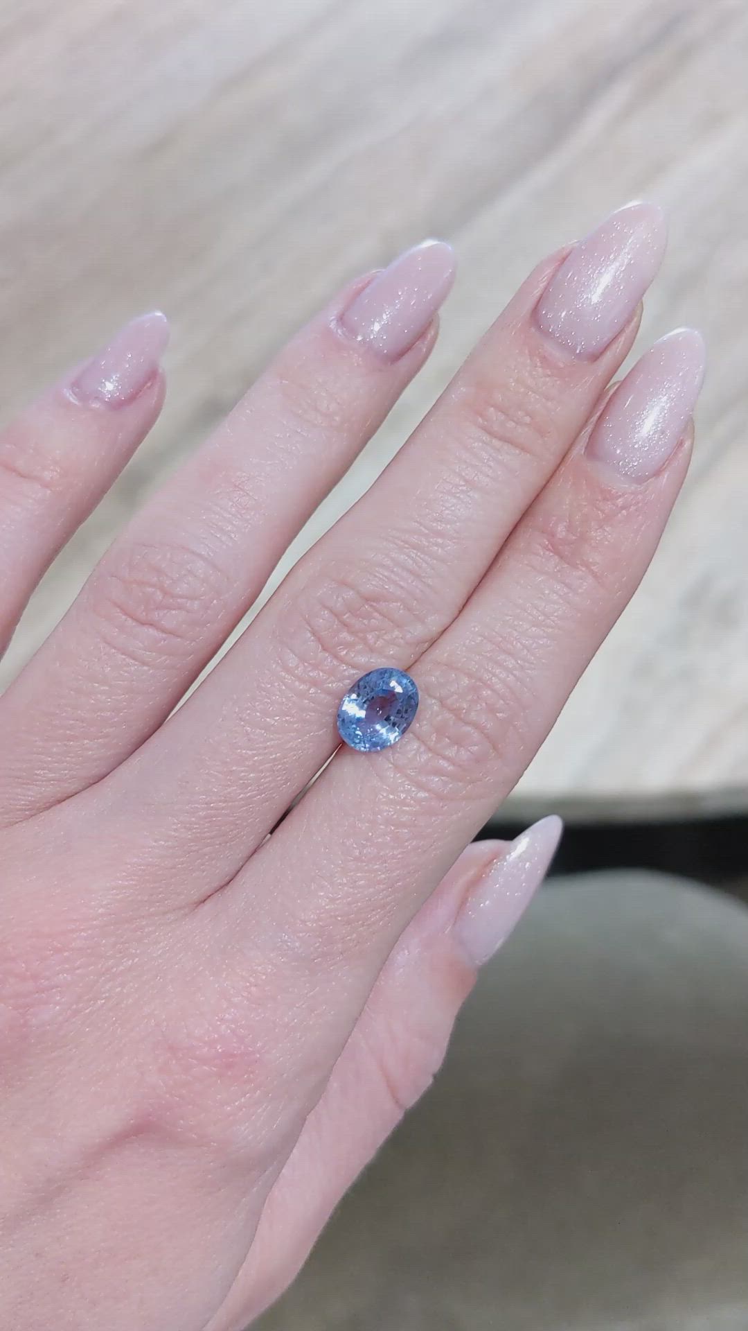 2.25 Ct. Blue Sapphire from Ceylon (Sri Lanka) Size Video