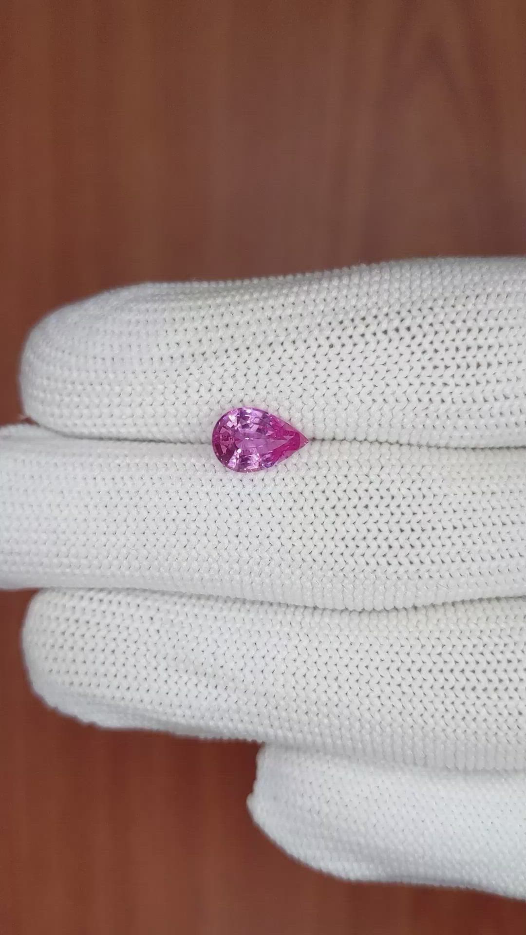 1.57 Ct. Pink Sapphire from Madagascar Size Video