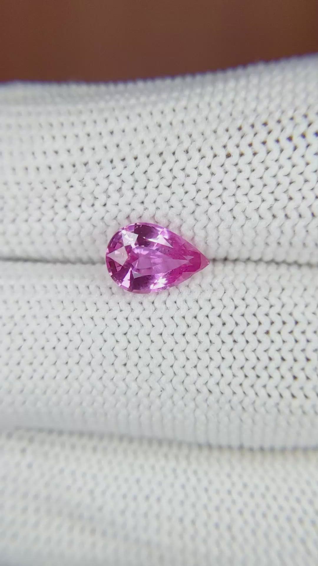 1.57 Ct. Pink Sapphire from Madagascar Size Video