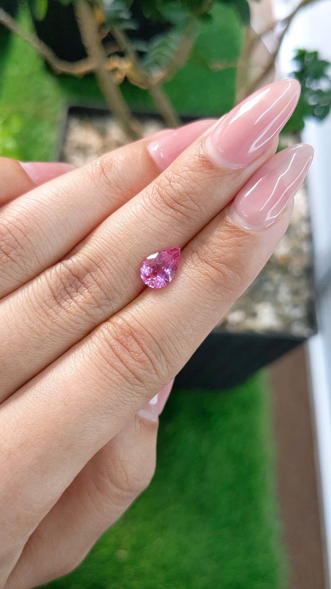 1.57 Ct. Pink Sapphire from Madagascar Size Video