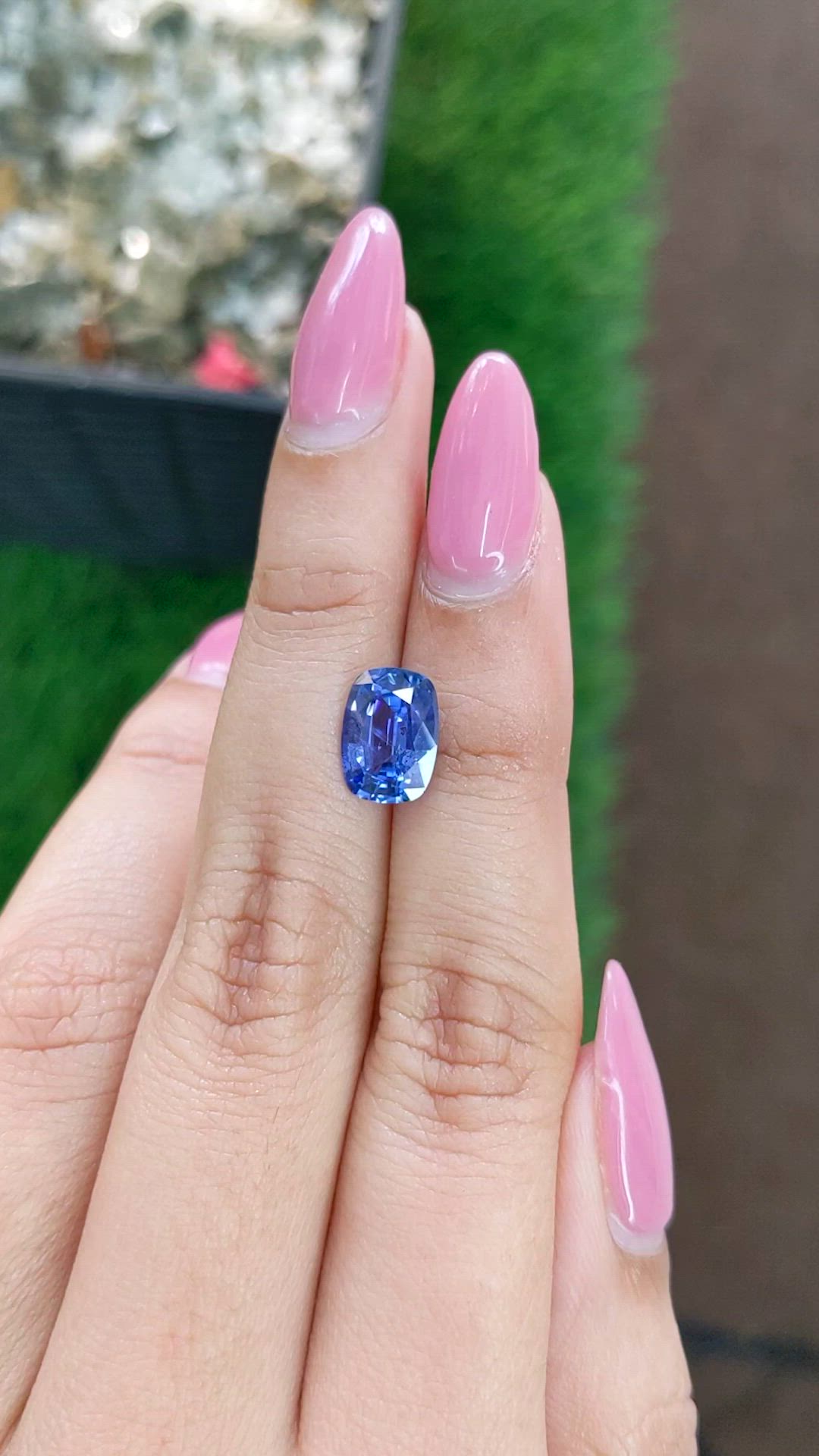 2.67 Ct. Blue Sapphire from Ceylon (Sri Lanka) Size Video