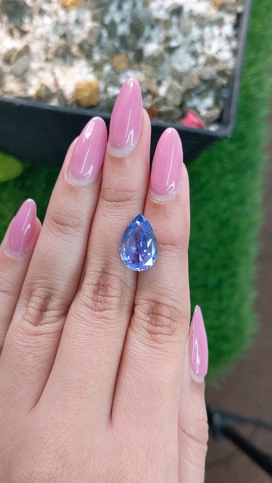 7.16 Ct. Blue Sapphire from Ceylon (Sri Lanka) Size Video