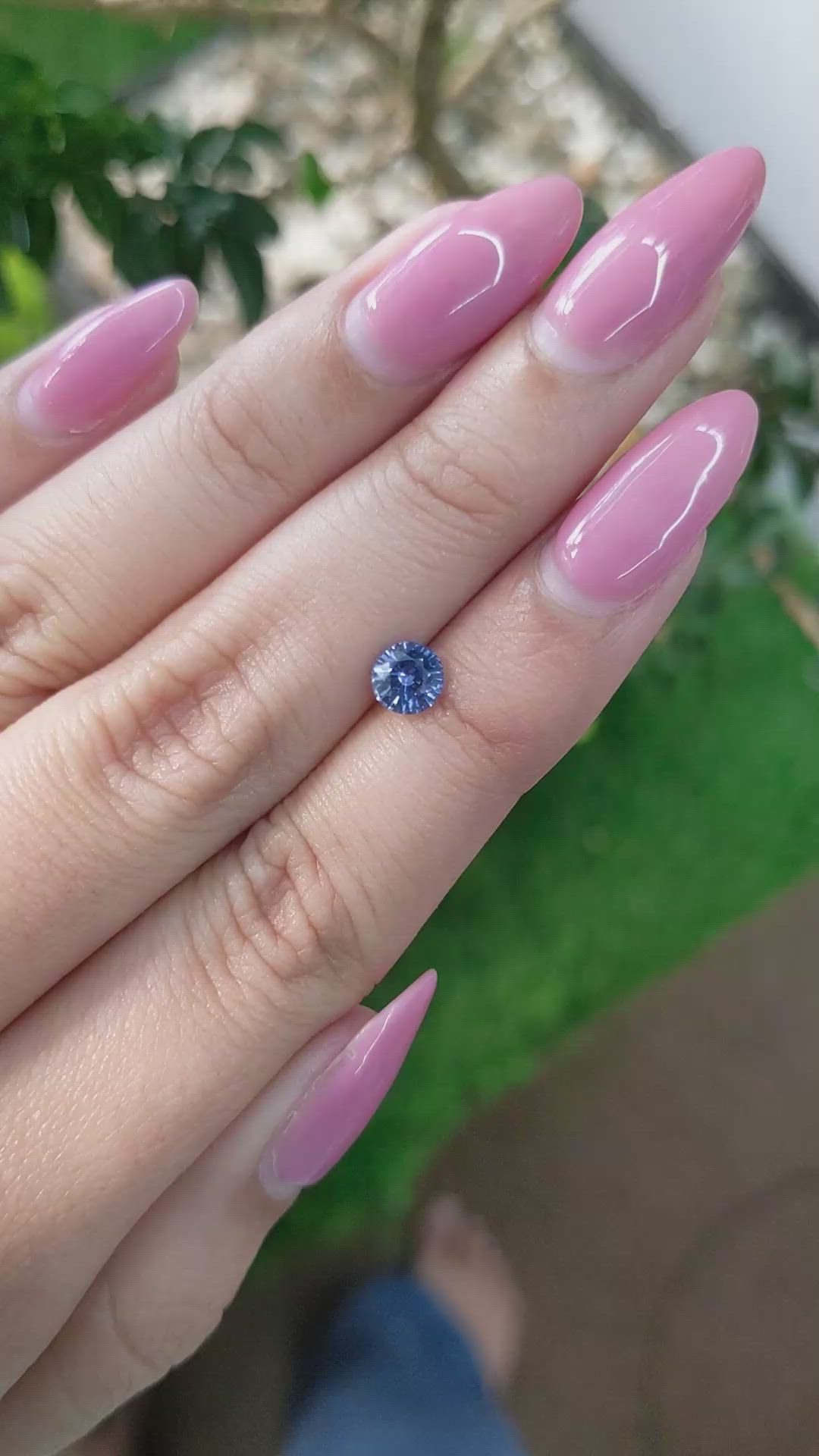 0.81 Ct. Blue Sapphire from Ceylon (Sri Lanka) Size Video