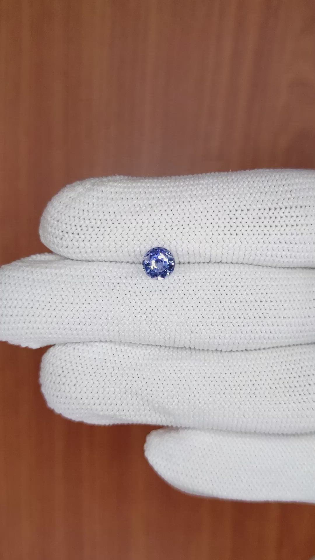 0.81 Ct. Blue Sapphire from Ceylon (Sri Lanka) Size Video