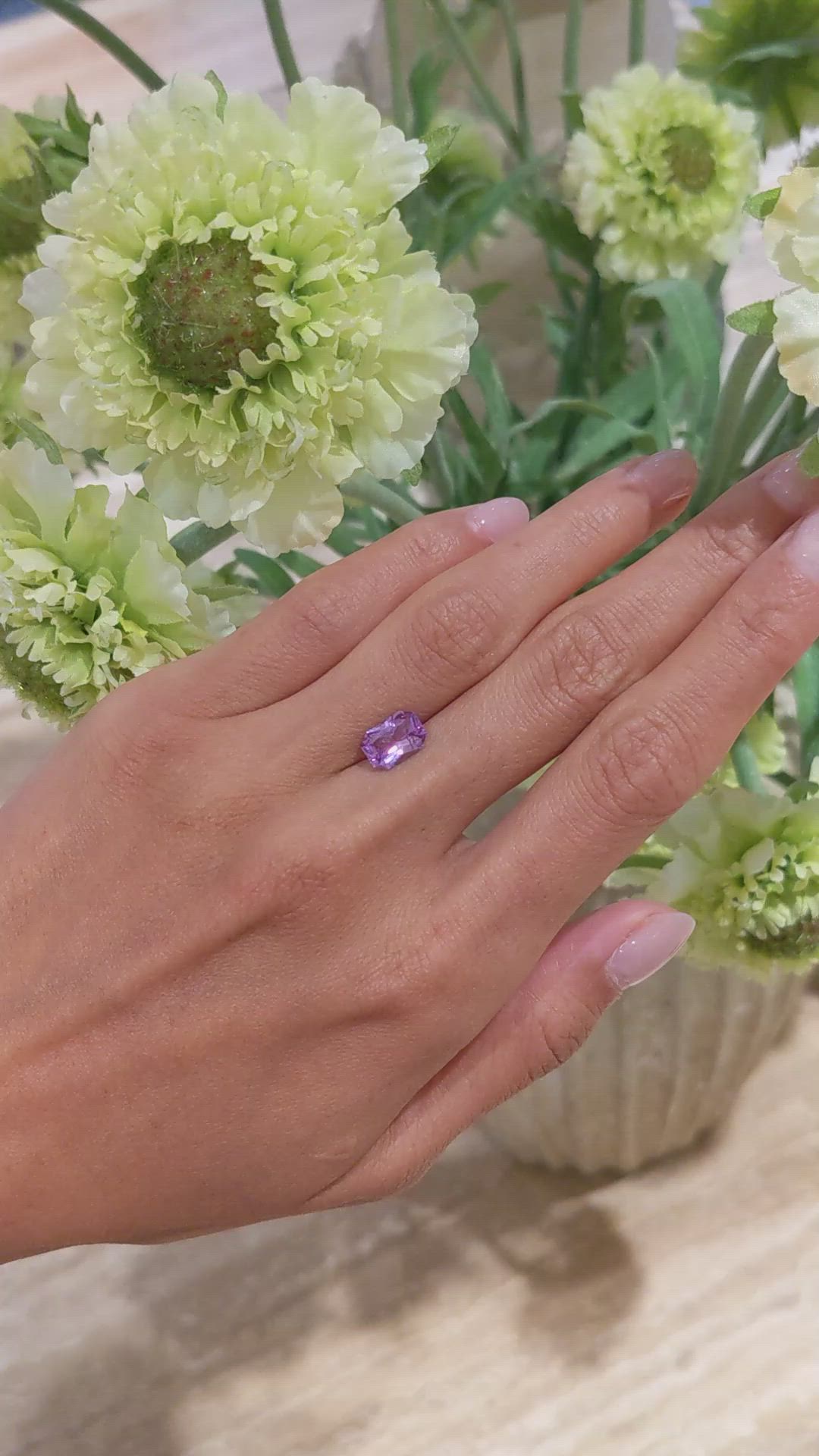 2.14 Ct. Purplish Pink Sapphire from Ceylon (Sri Lanka) Size Video