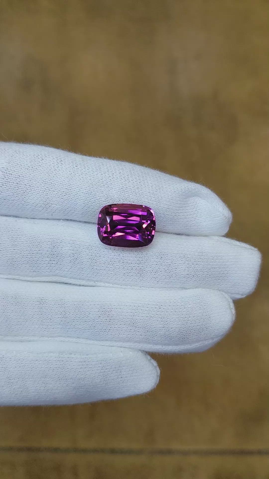 11.11 Ct. Purple Sapphire from Madagascar Size Video