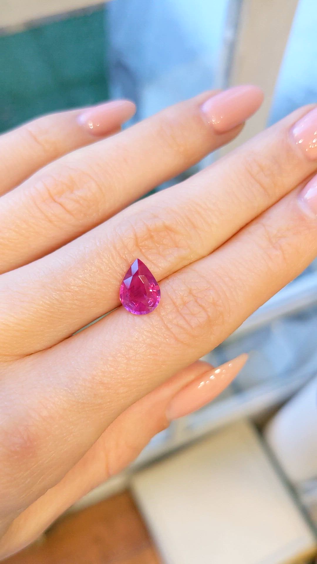 2.05 Ct. Pink Sapphire from Ceylon (Sri Lanka) Size Video