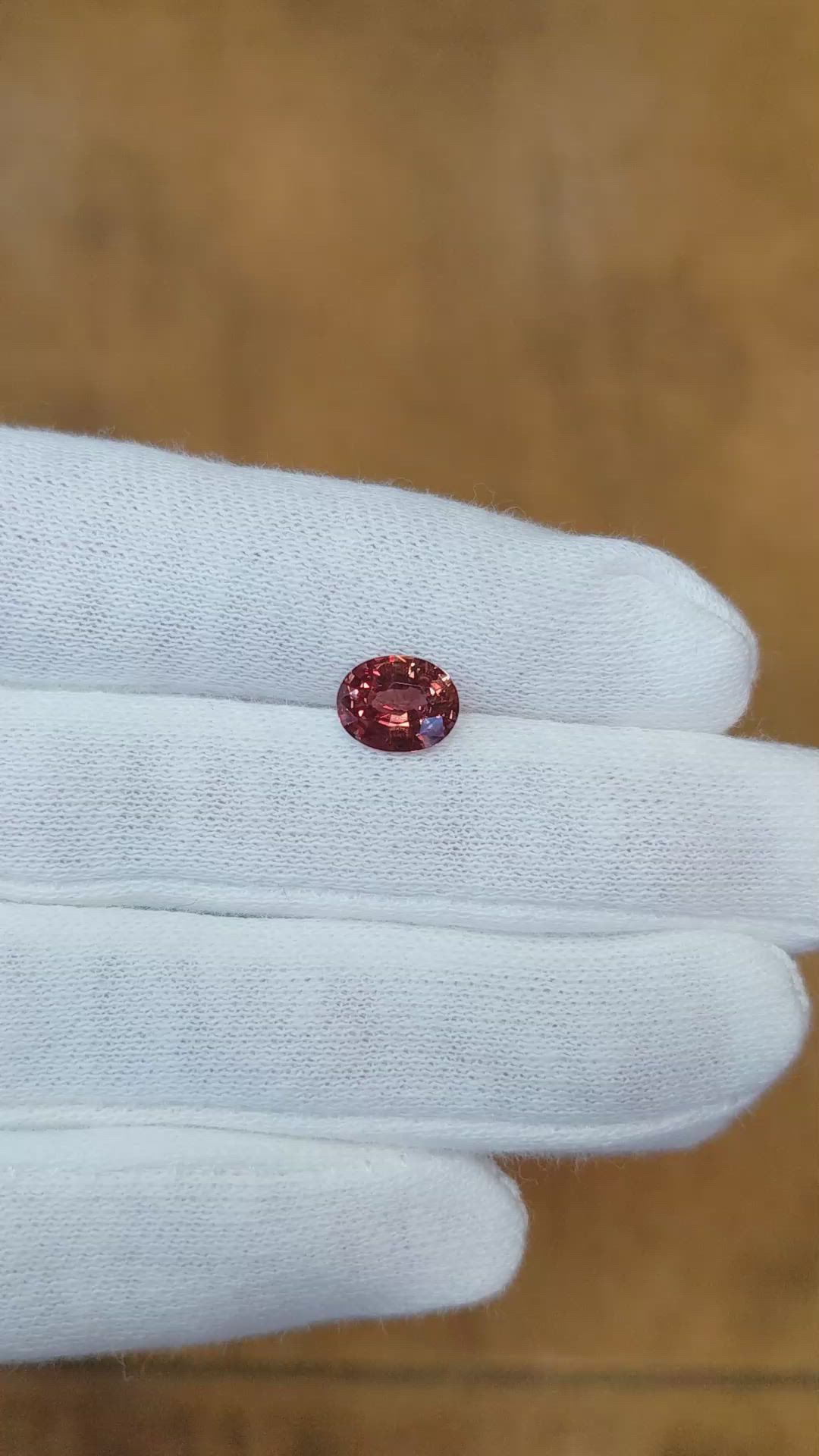 1.74 Ct. Orangish Brown Sapphire from Ceylon (Sri Lanka) Size Video