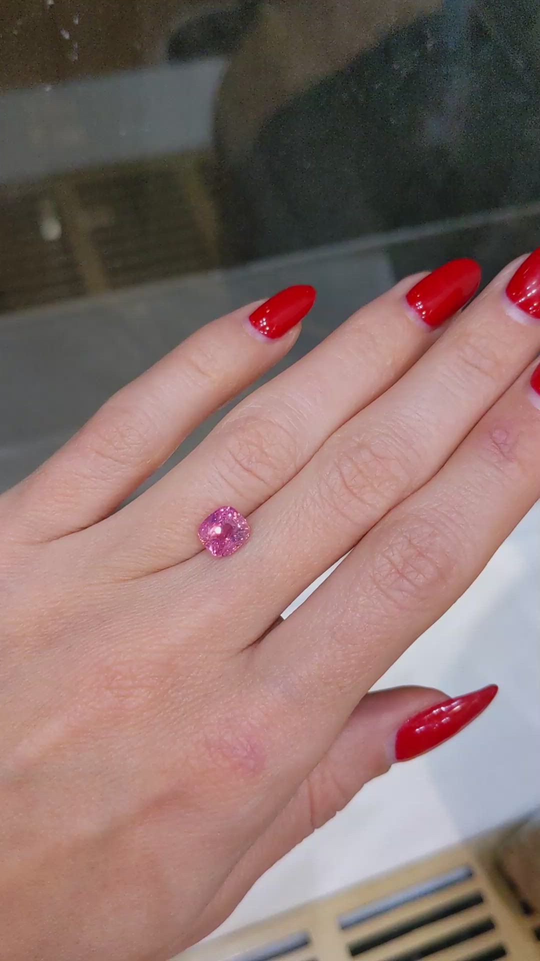 2.40 Ct. Padparadscha Sapphire from Ceylon (Sri Lanka) Size Video