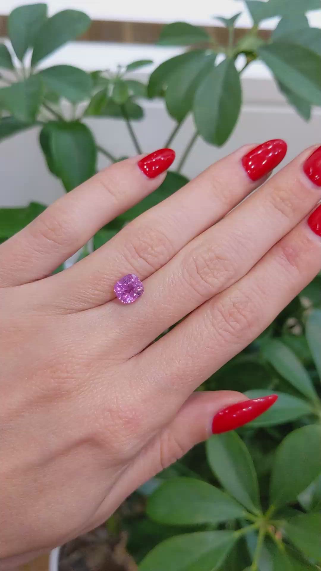 2.40 Ct. Padparadscha Sapphire from Ceylon (Sri Lanka) Size Video