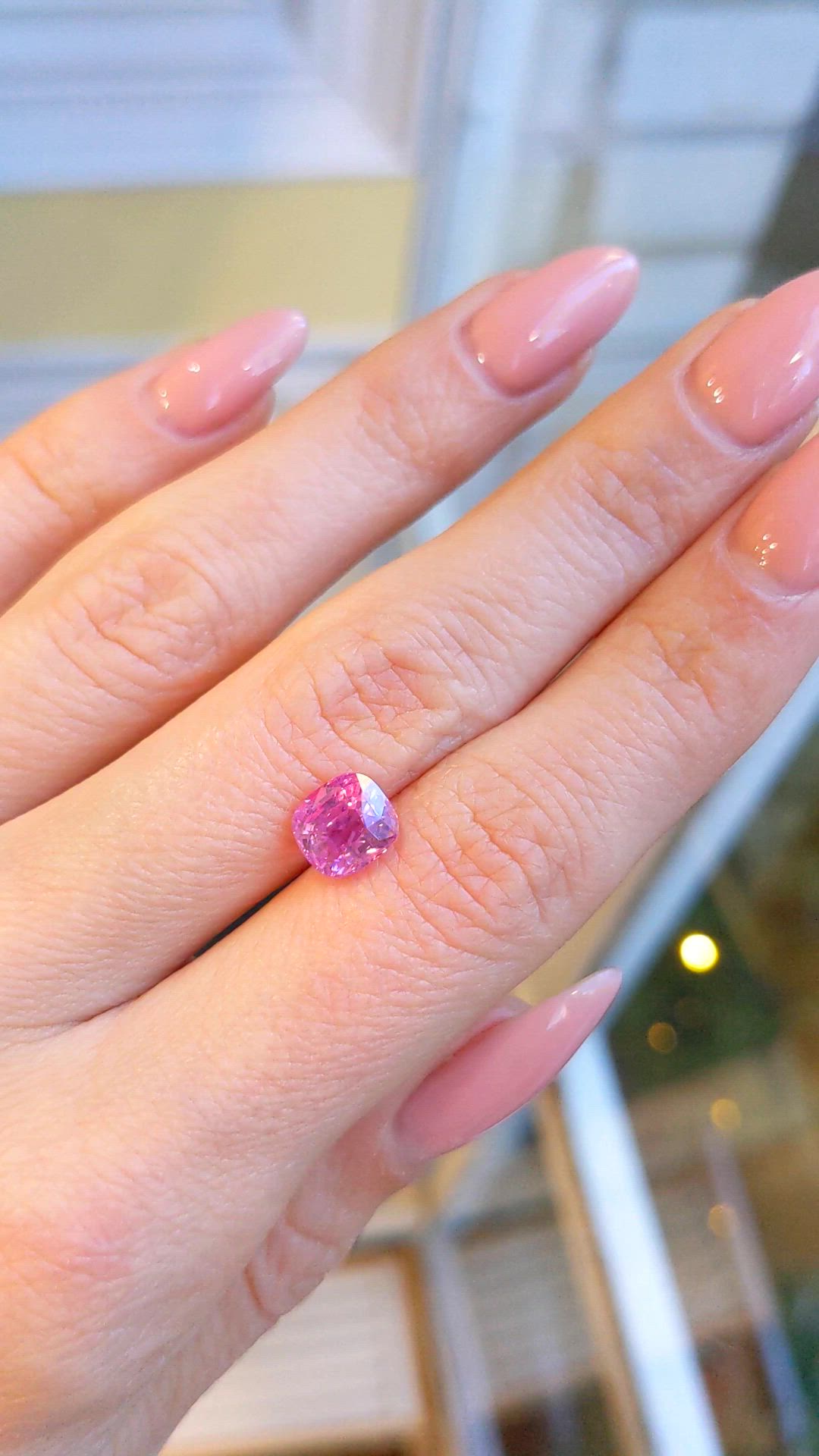2.40 Ct. Padparadscha Sapphire from Ceylon (Sri Lanka) Size Video