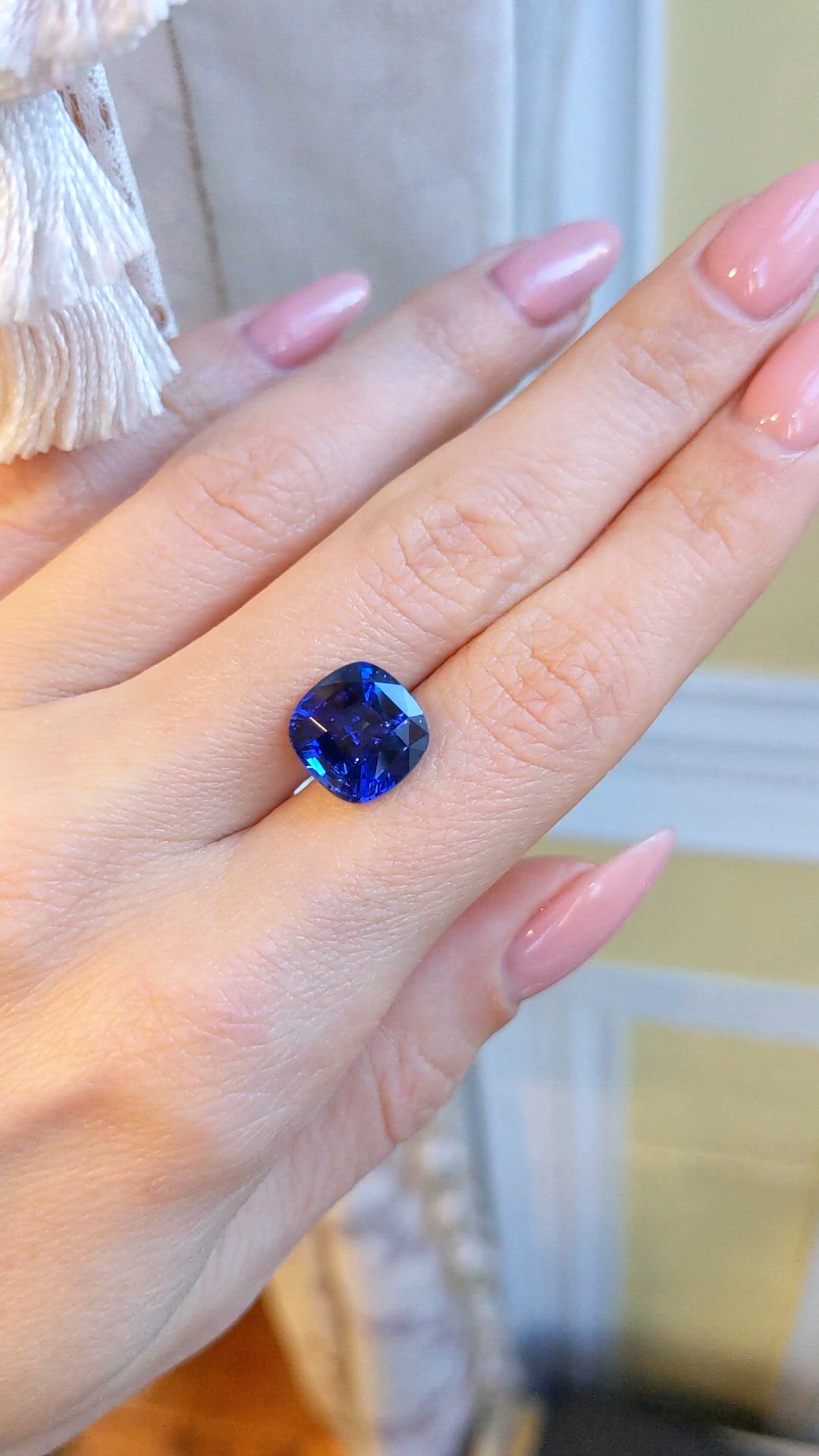 6.06 Ct. Blue Sapphire from Ceylon (Sri Lanka) Size Video