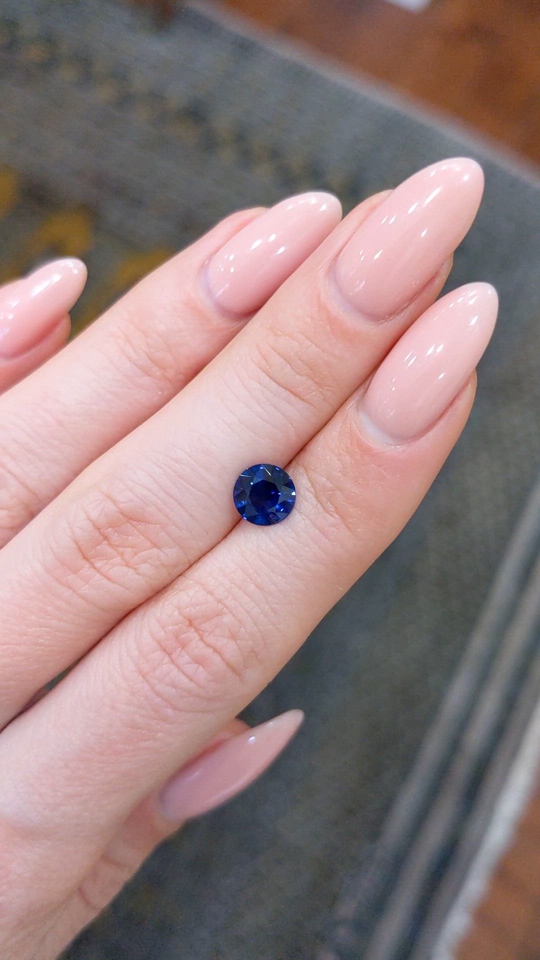 1.30 Ct. Blue Sapphire from Ceylon (Sri Lanka) Size Video