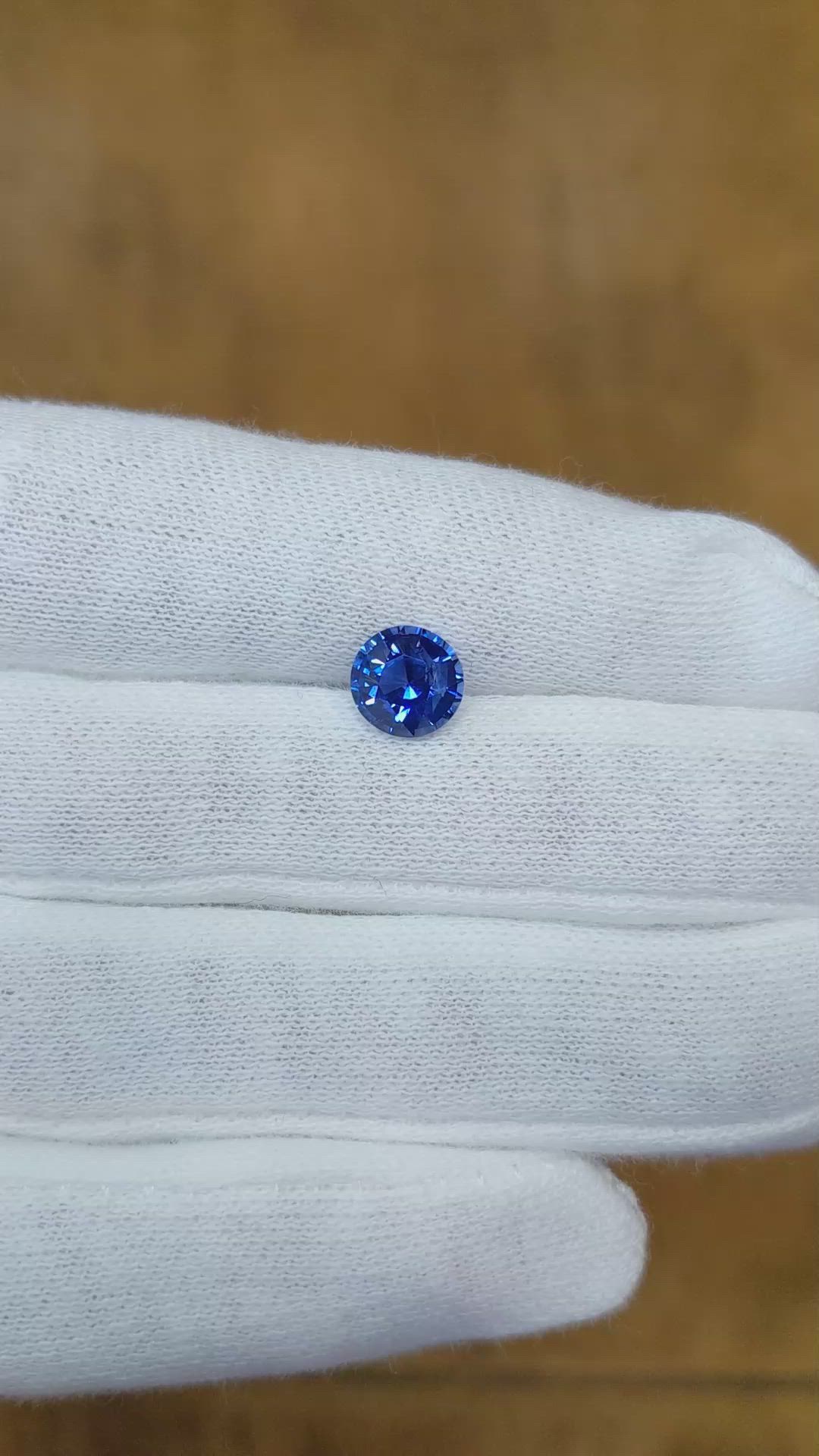 1.91 Ct. Blue Sapphire from Ceylon (Sri Lanka) Size Video