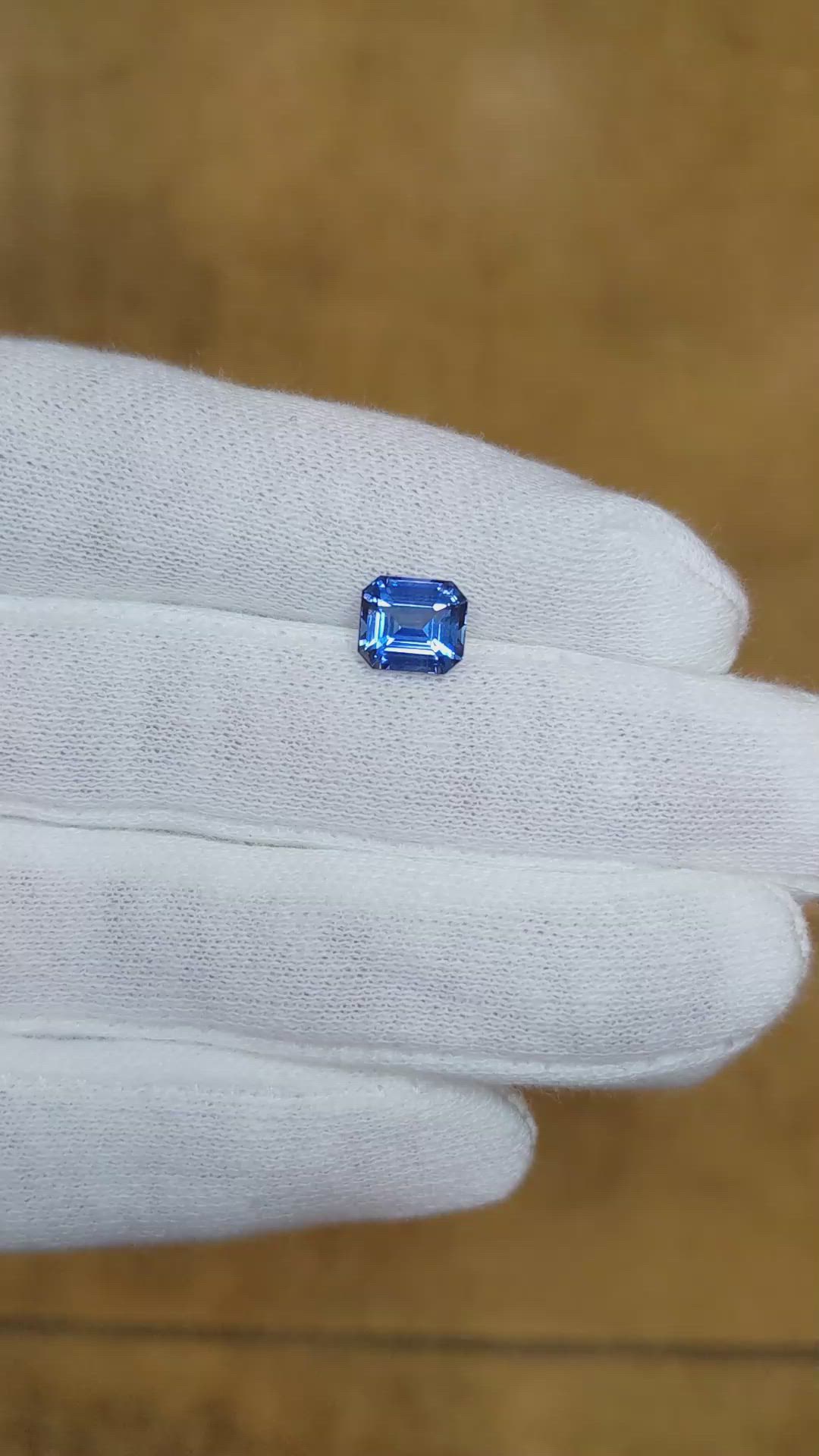 2.07 Ct. Blue Sapphire from Ceylon (Sri Lanka) Size Video